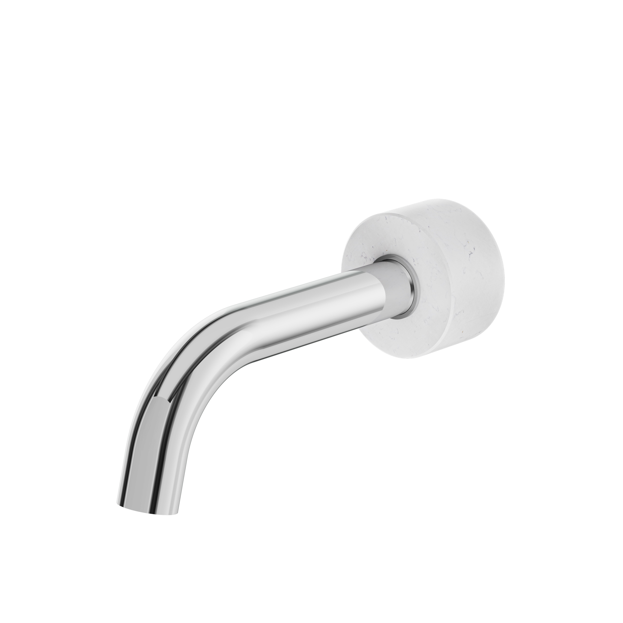 white carrara polished chrome tub spout