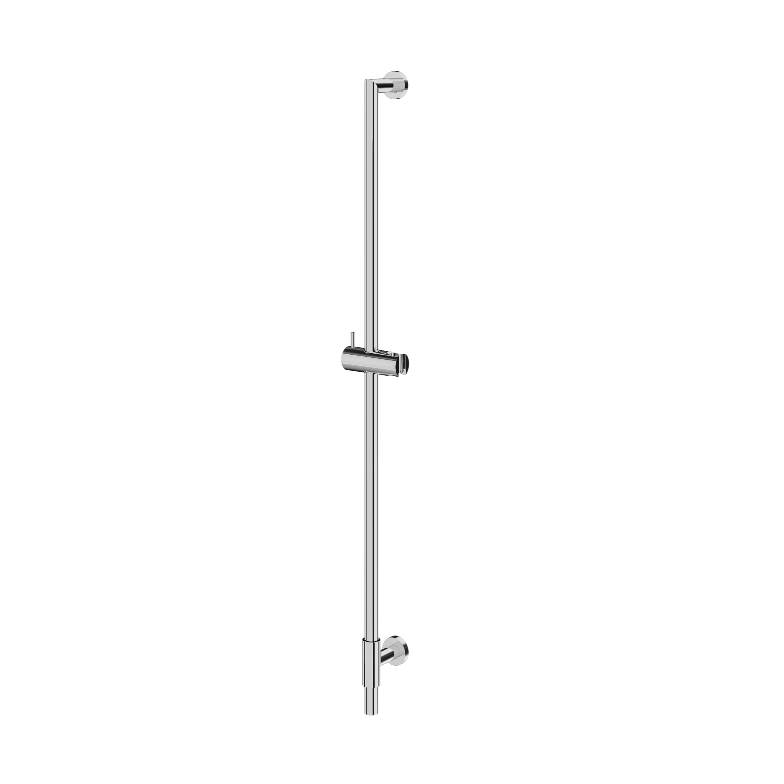 polished chrome shower rail