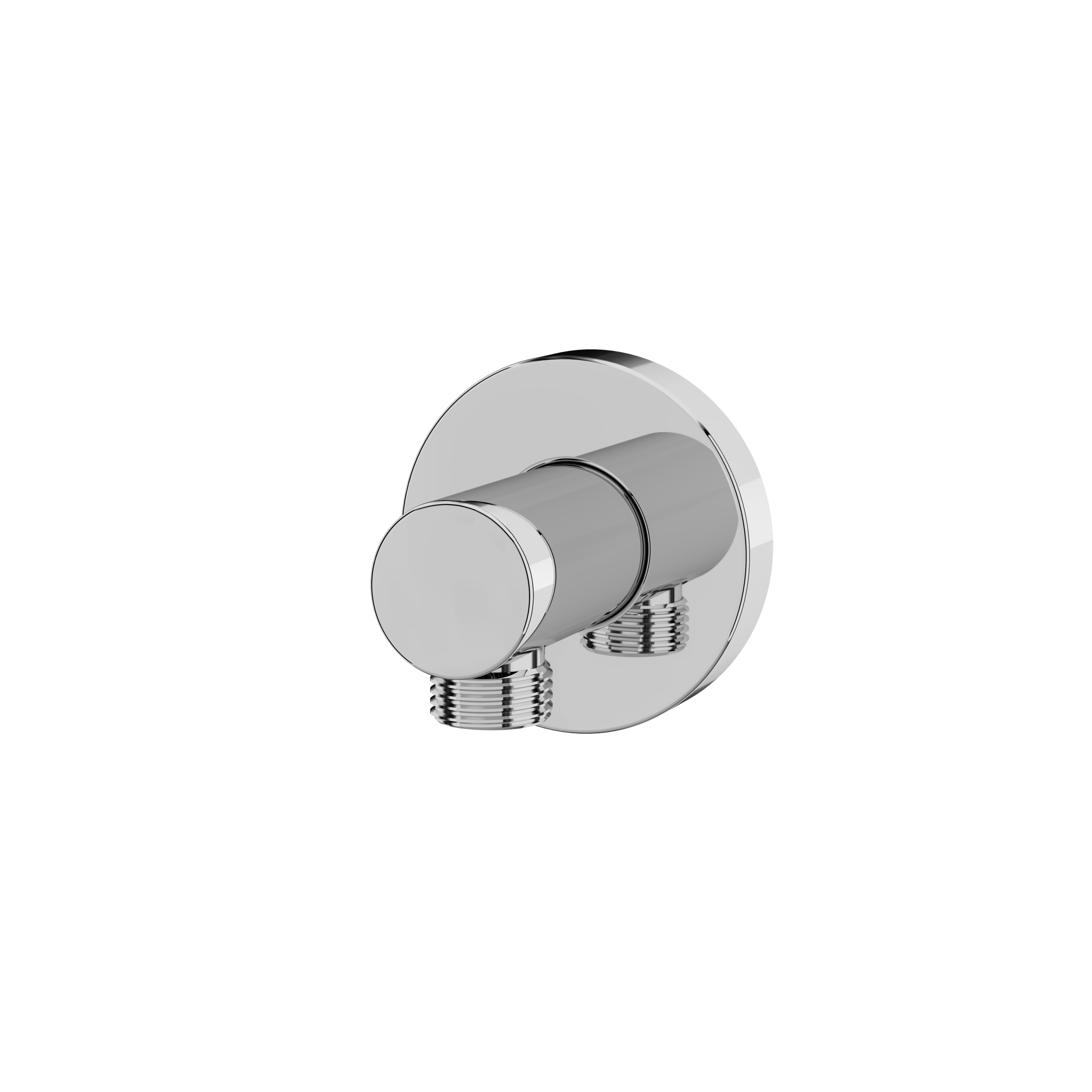 polished chrome shower part