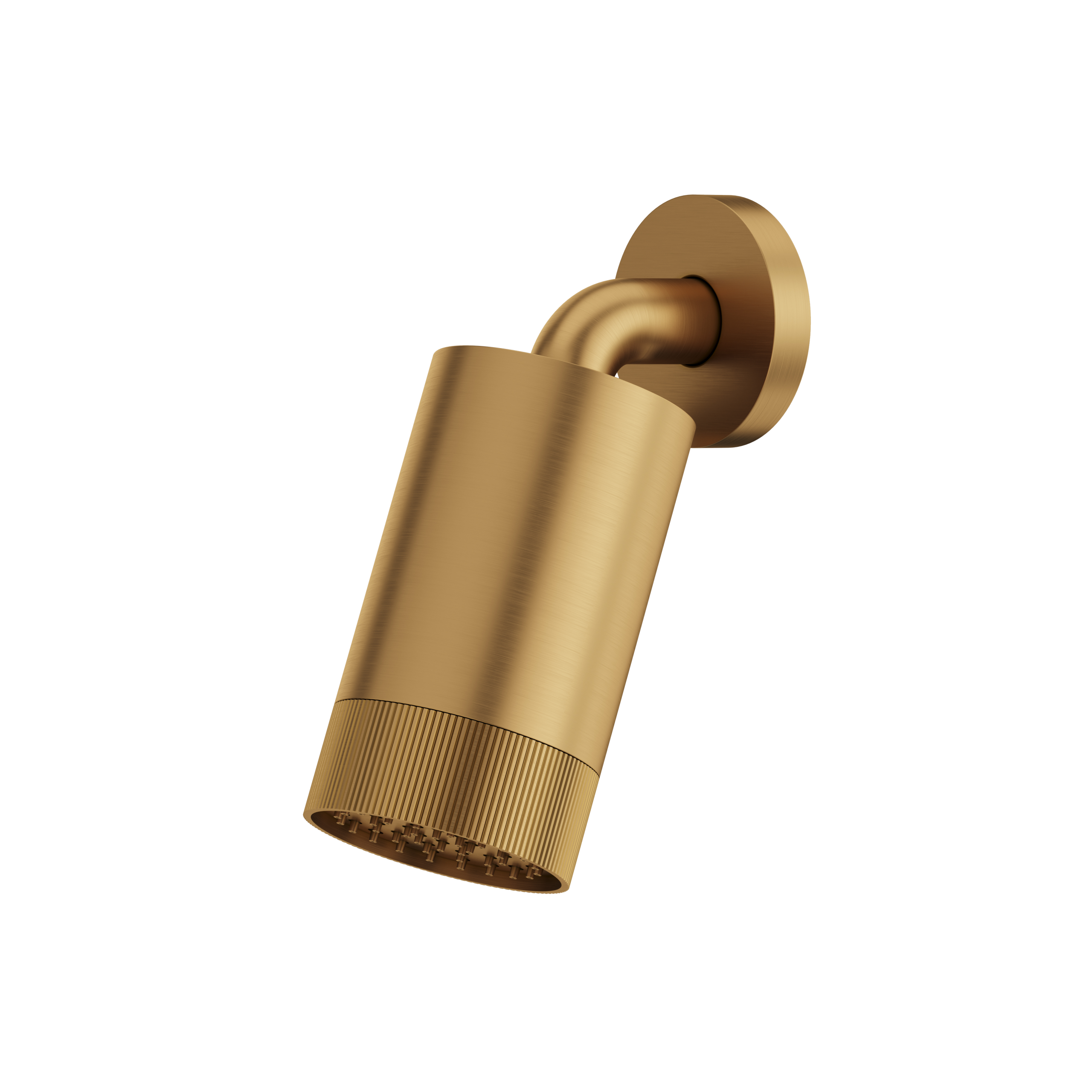 Aquabrass ShowerHead with Wall Arm - Textured Ring by Aquabrass
