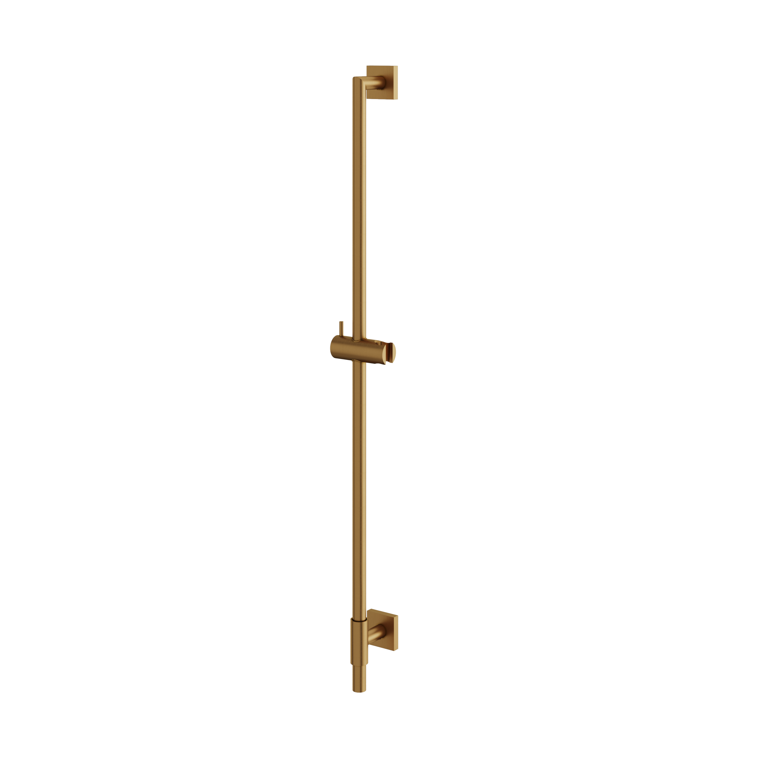 Aquabrass Round Rail with Square Flange and Slider by Aquabrass