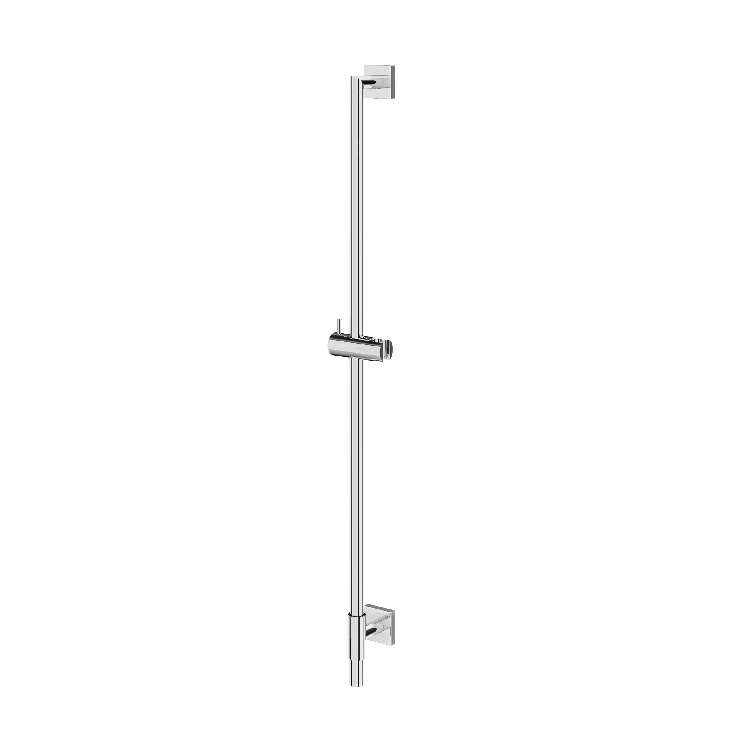 polished chrome shower rail