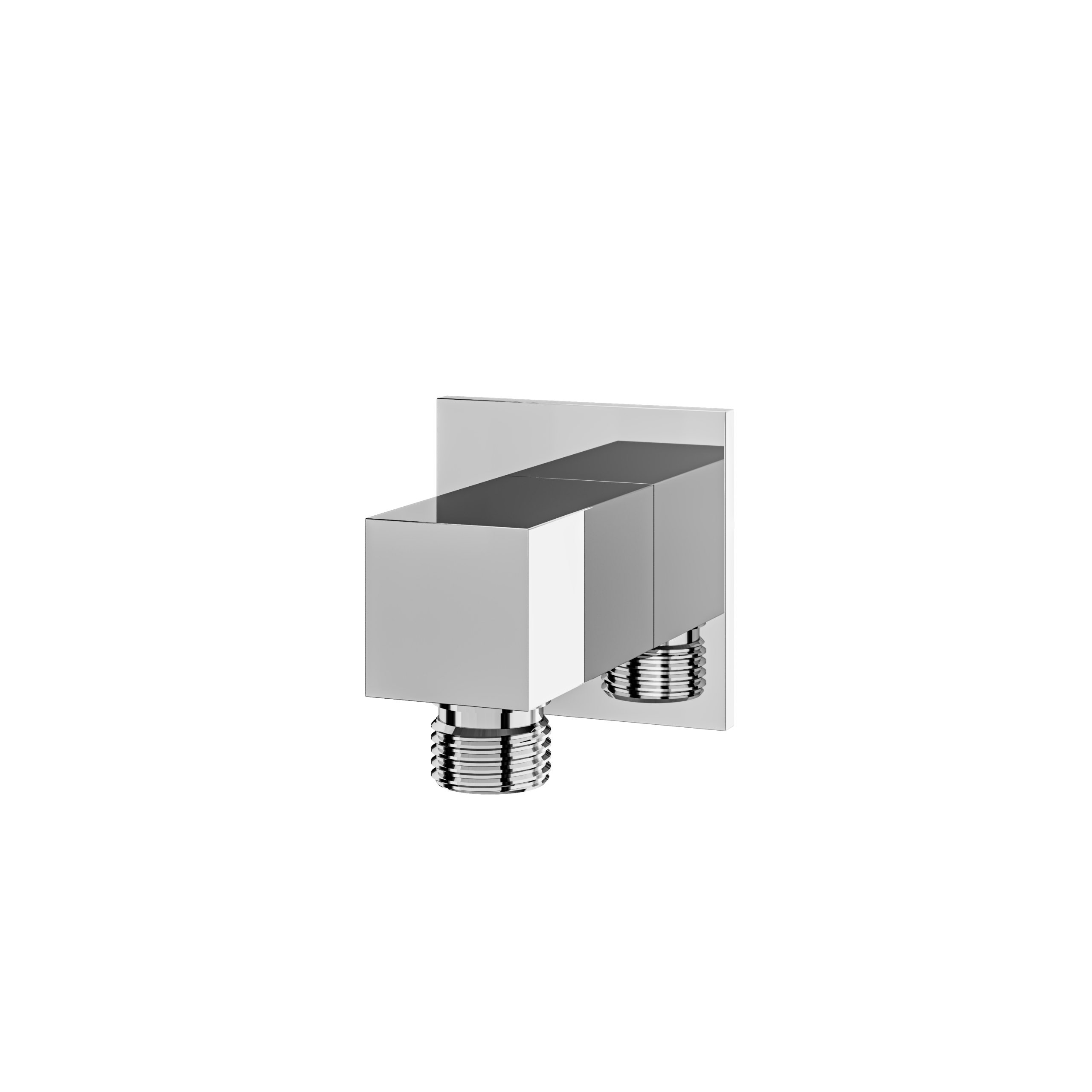 polished chrome shower part