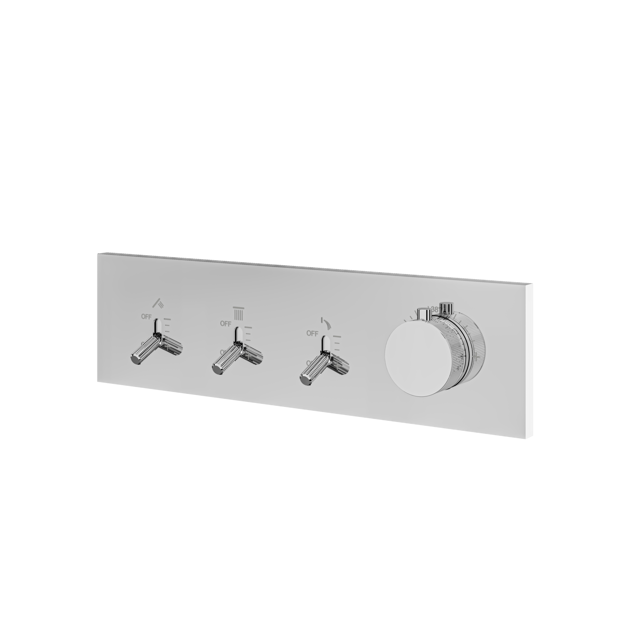 polished chrome trim