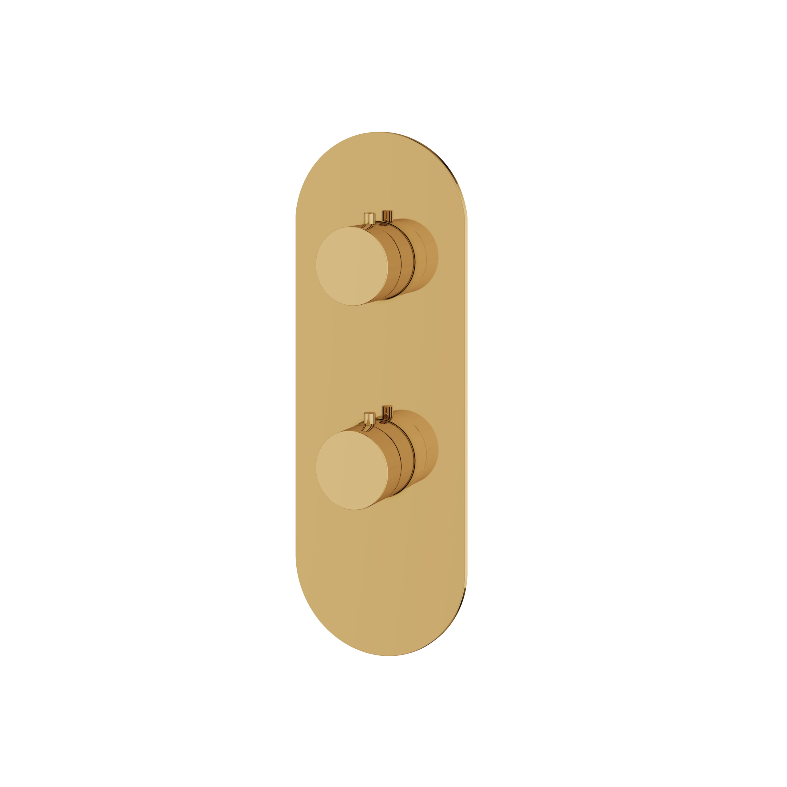 Aquabrass Round Trim Set - 2 Way Shared for T12123 Valve by Aquabrass