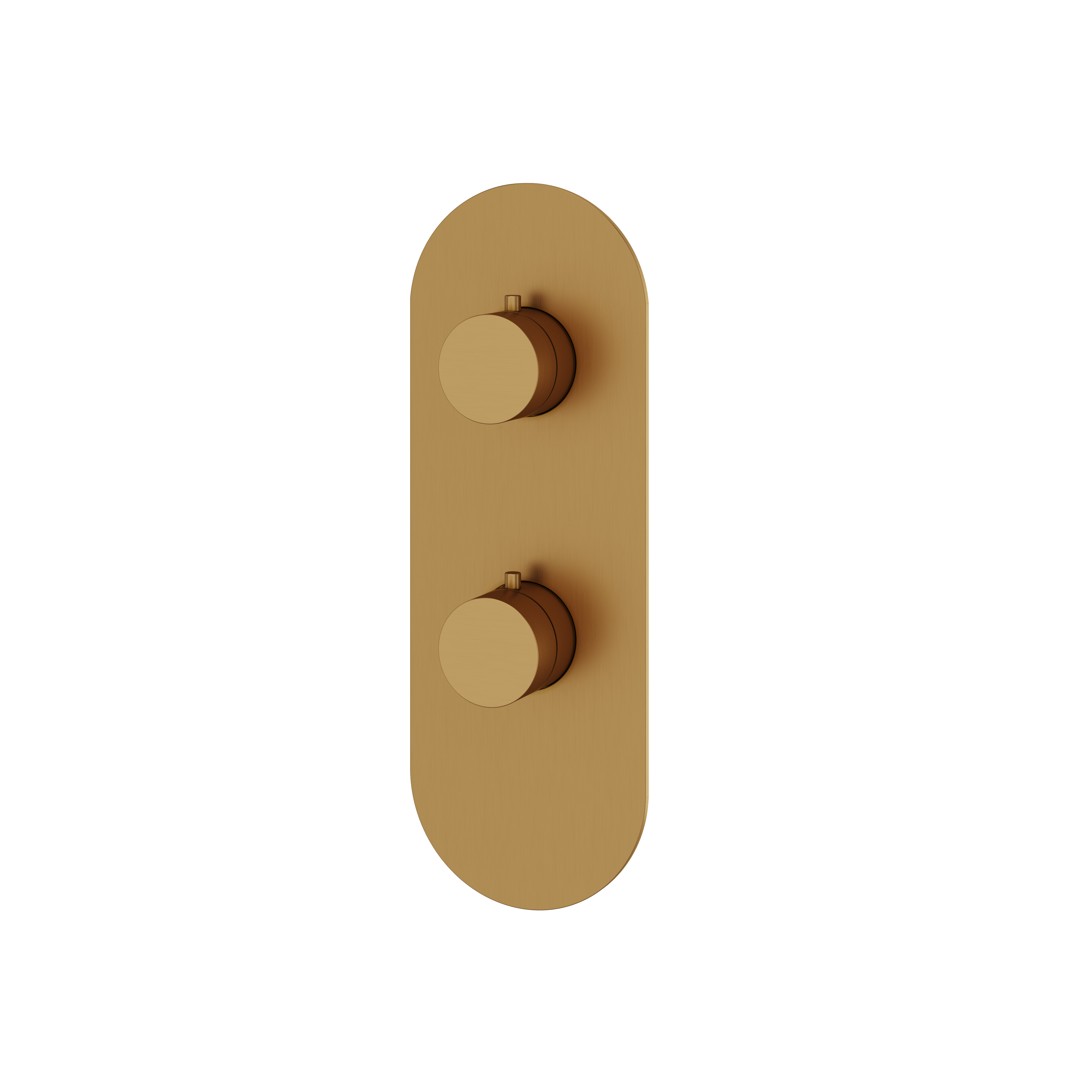 Aquabrass Round Trim Set - 3 Way Non Shared for T12123 Valve by Aquabrass