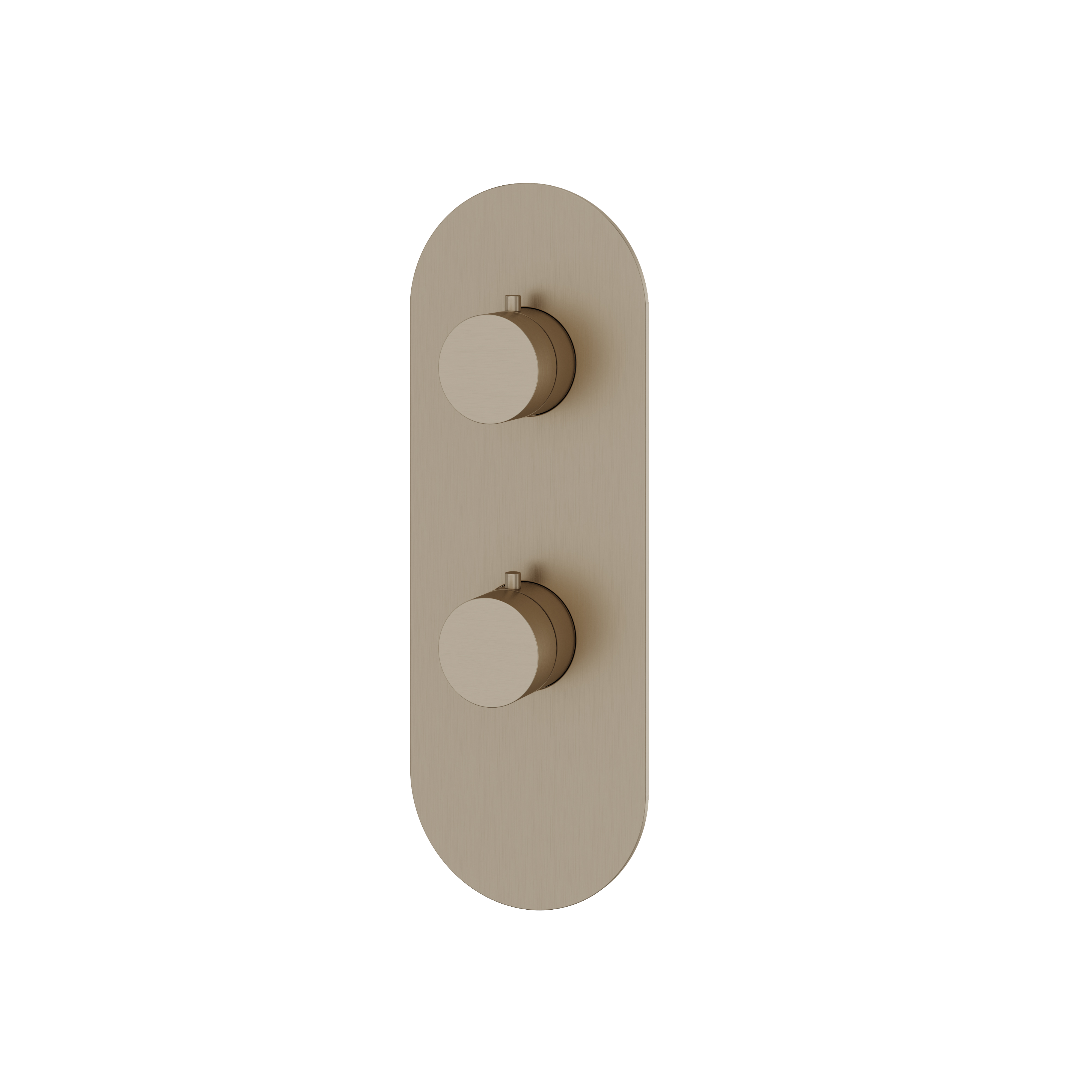 Aquabrass Round Trim Set - 3 Way Non Shared for T12123 Valve by Aquabrass