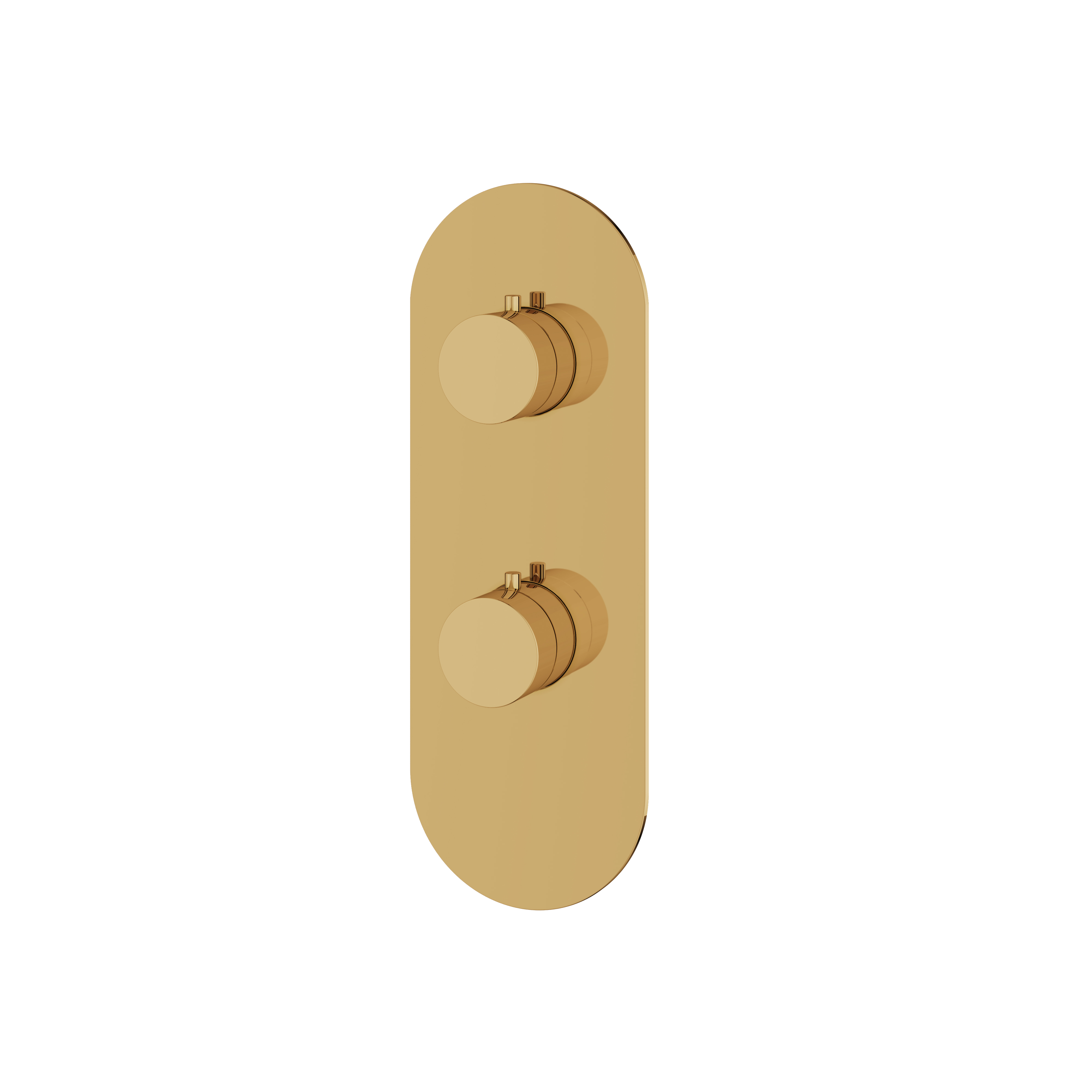 Aquabrass Round Trim Set - 3 Way Non Shared for T12123 Valve by Aquabrass