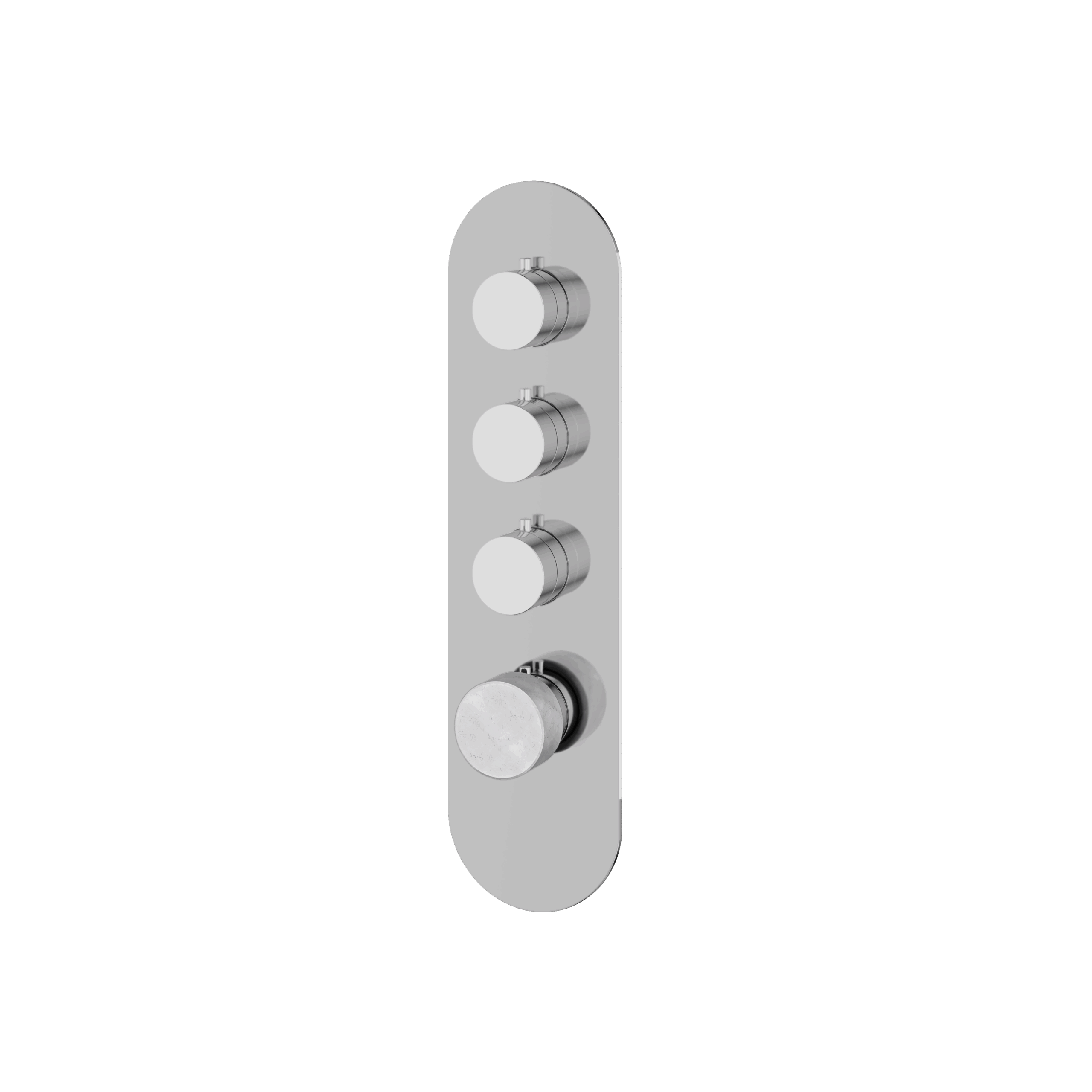 white carrara polished chrome trim