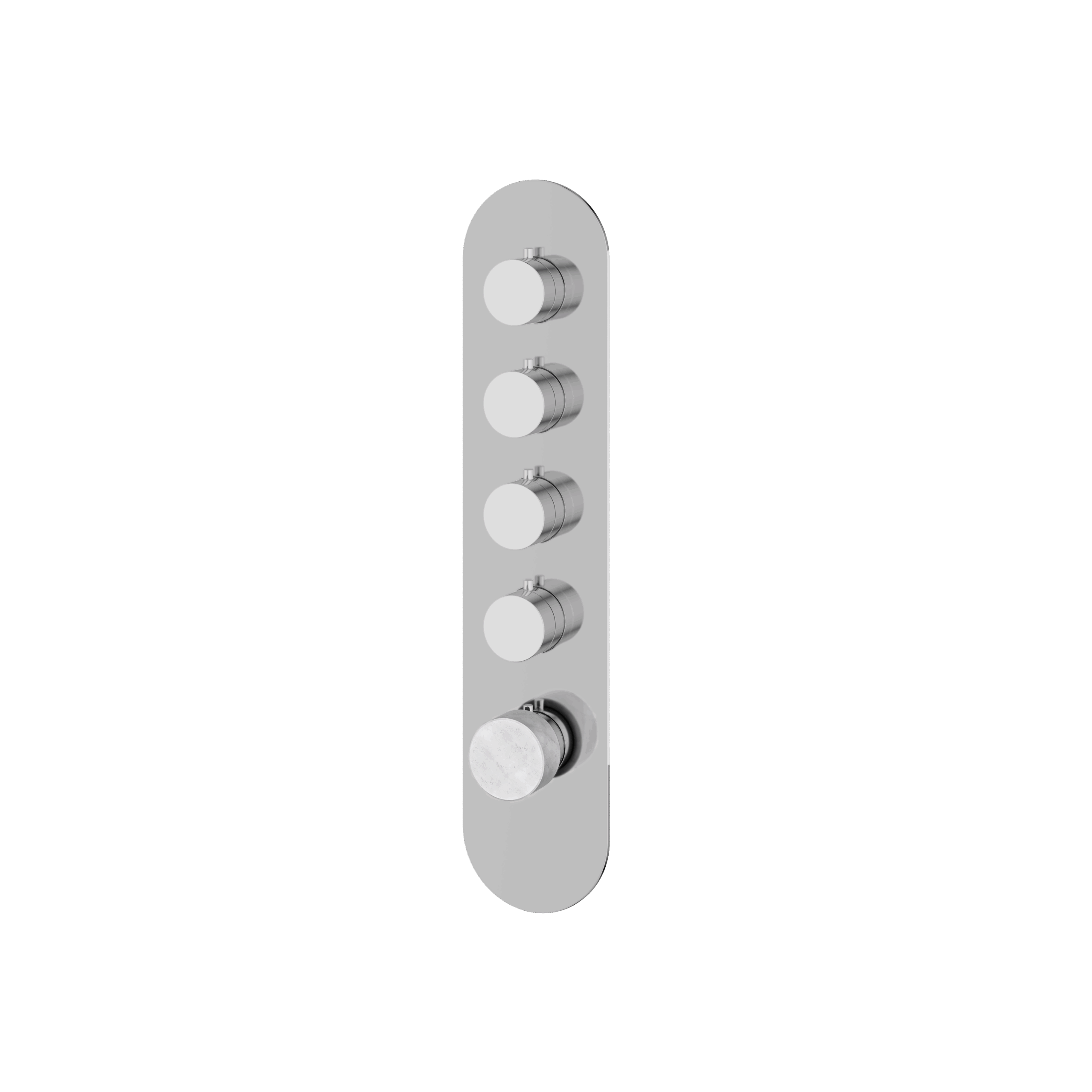 white carrara polished chrome trim