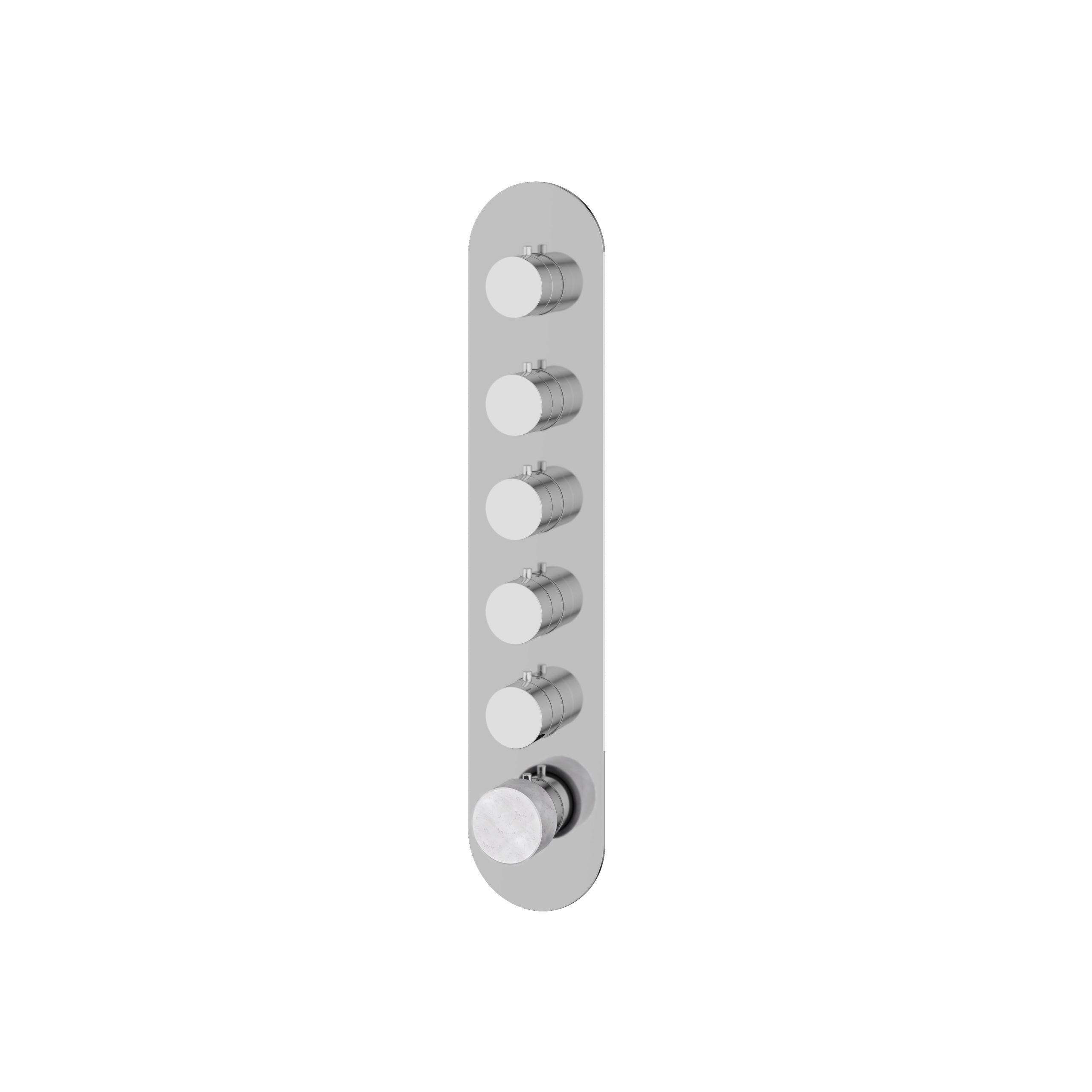 white carrara polished chrome trim