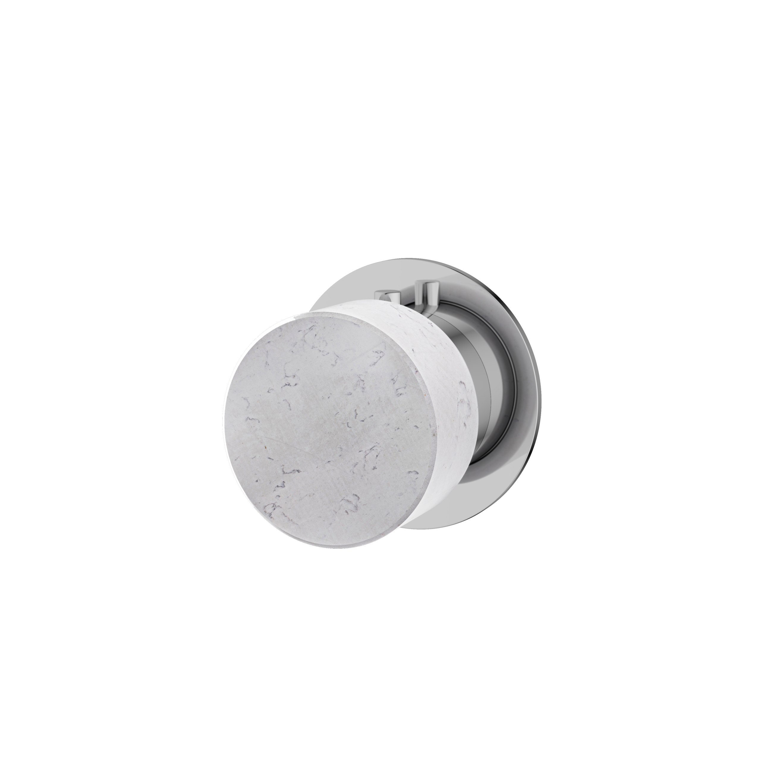 white carrara polished chrome trim