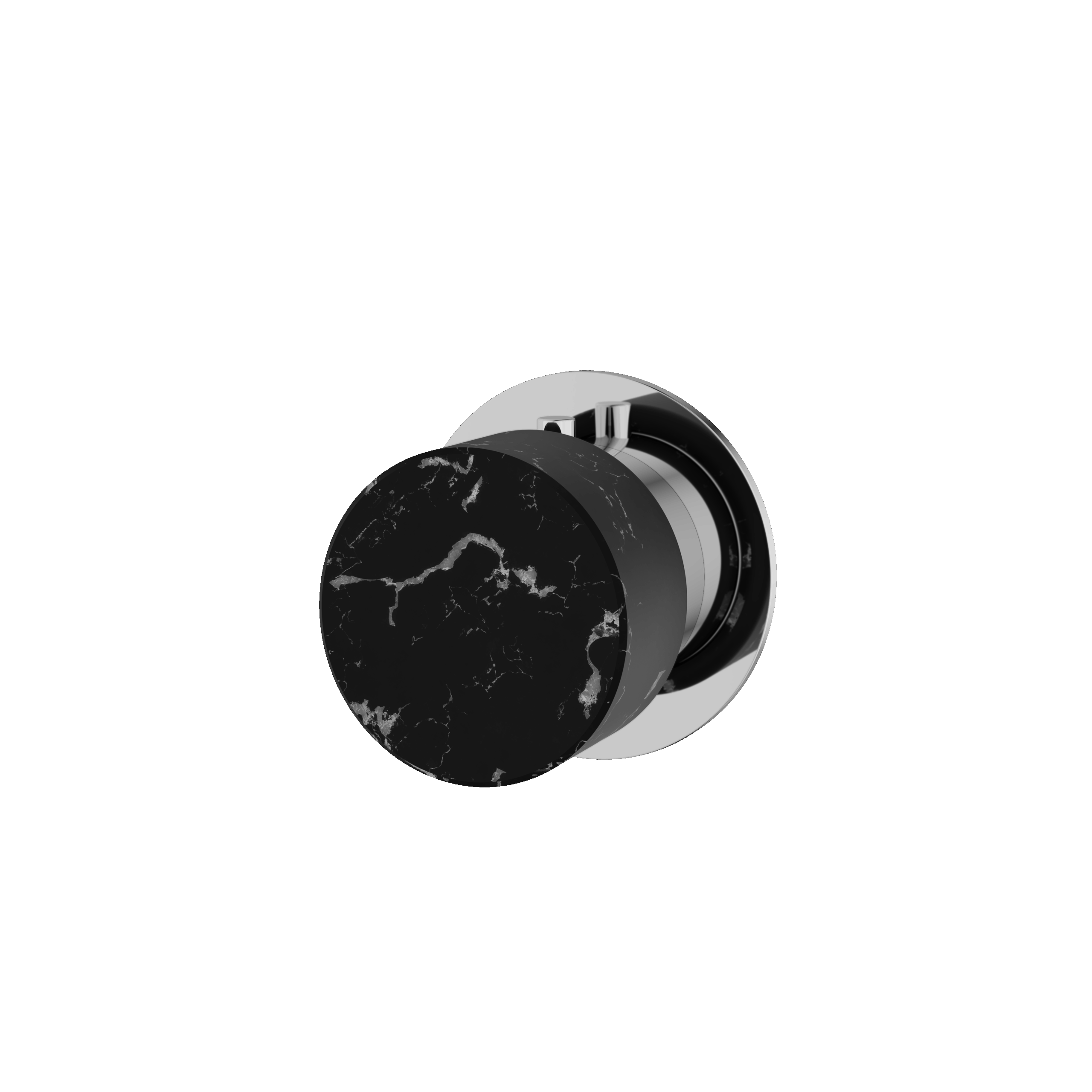 black marquina polished chrome trim