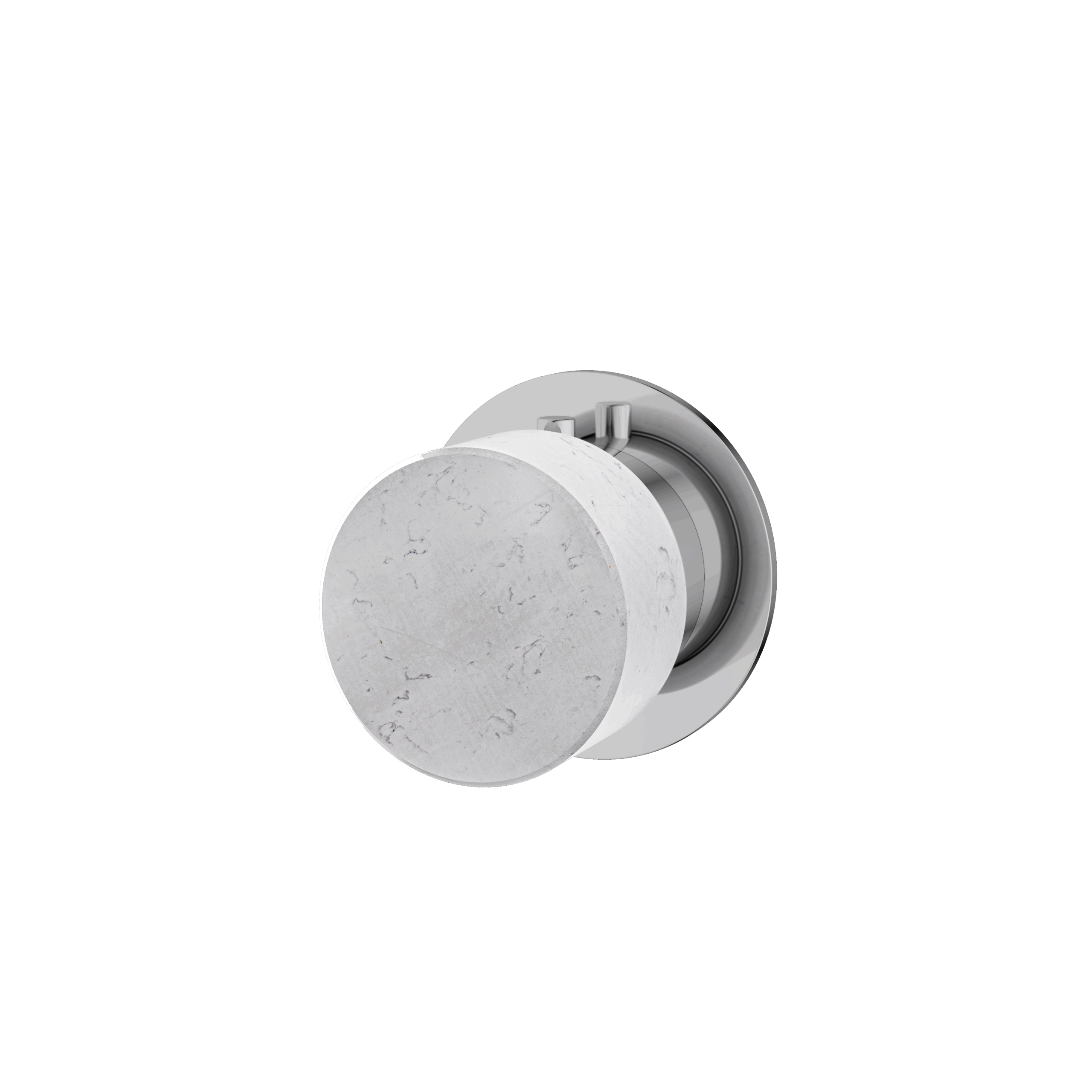white carrara polished chrome trim