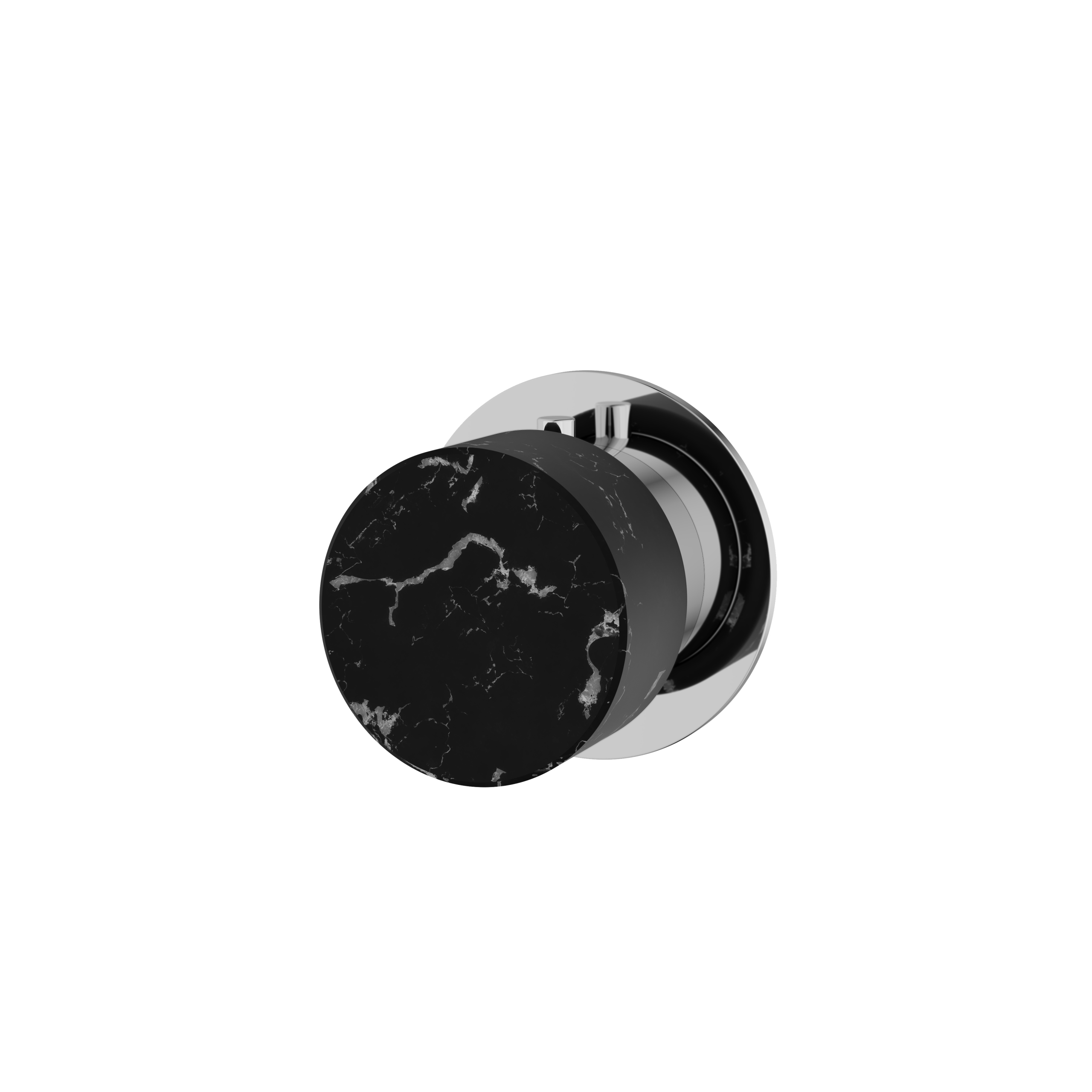 black marquina polished chrome trim