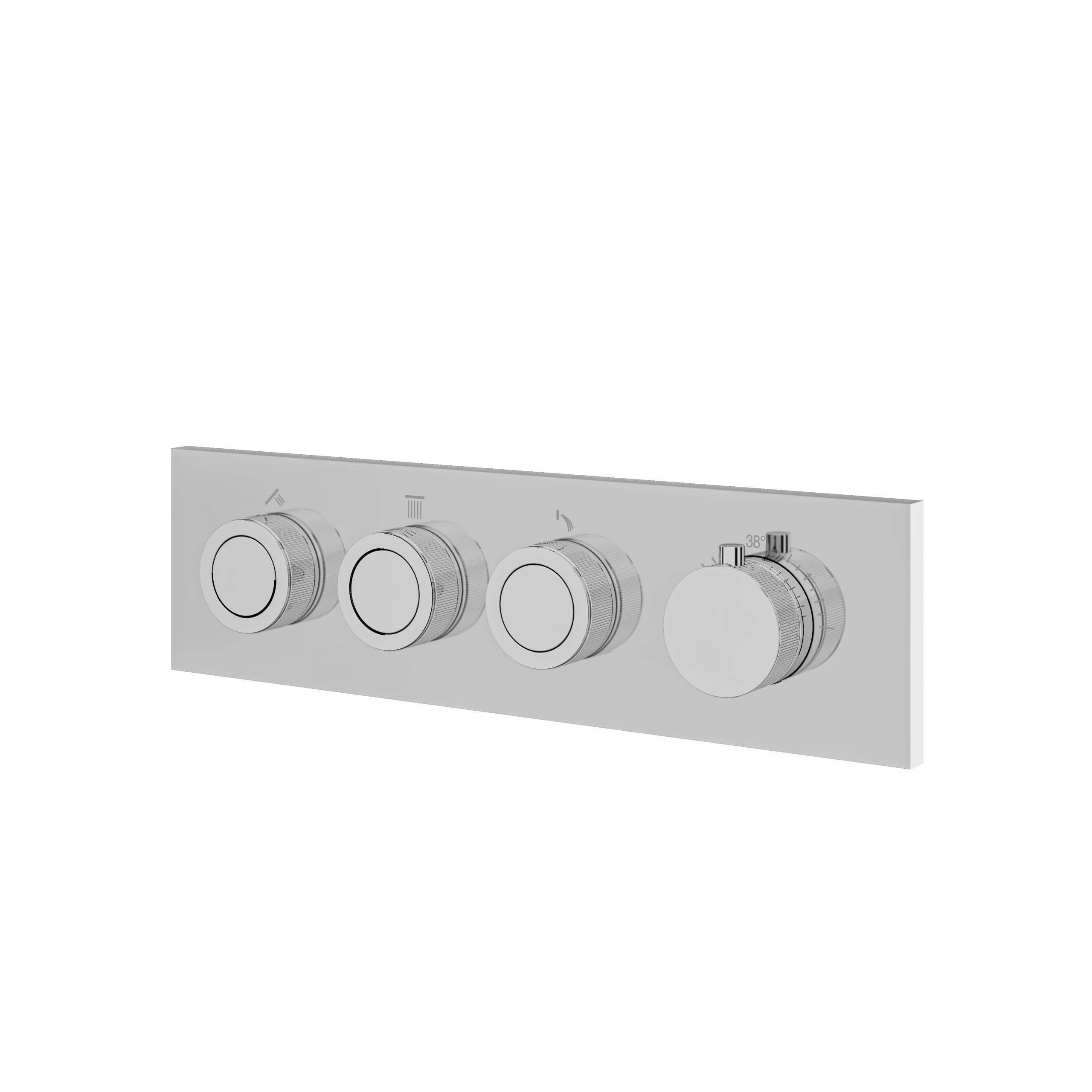 polished chrome trim