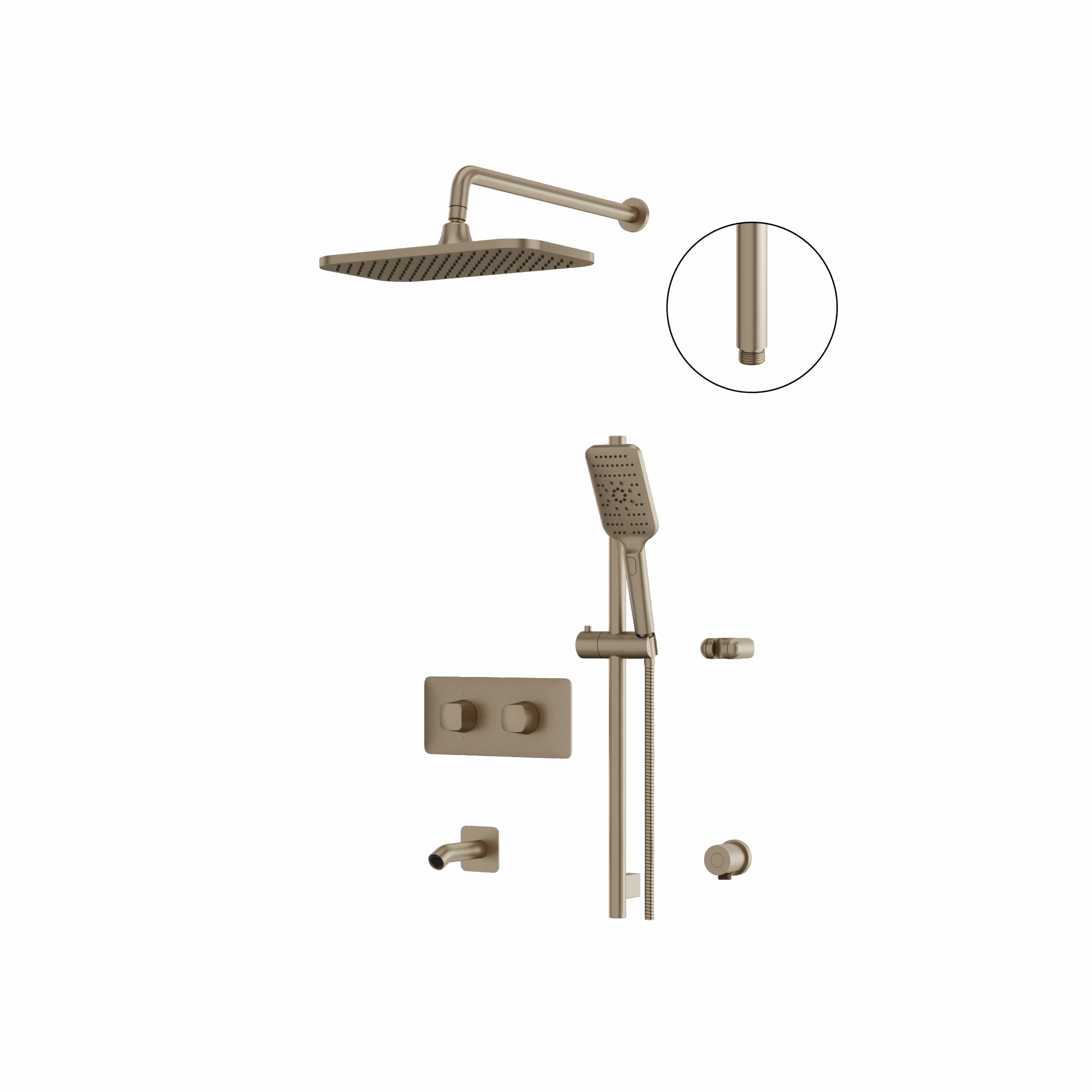 Aquabrass Shower Faucet - 3 Way Non-Shared