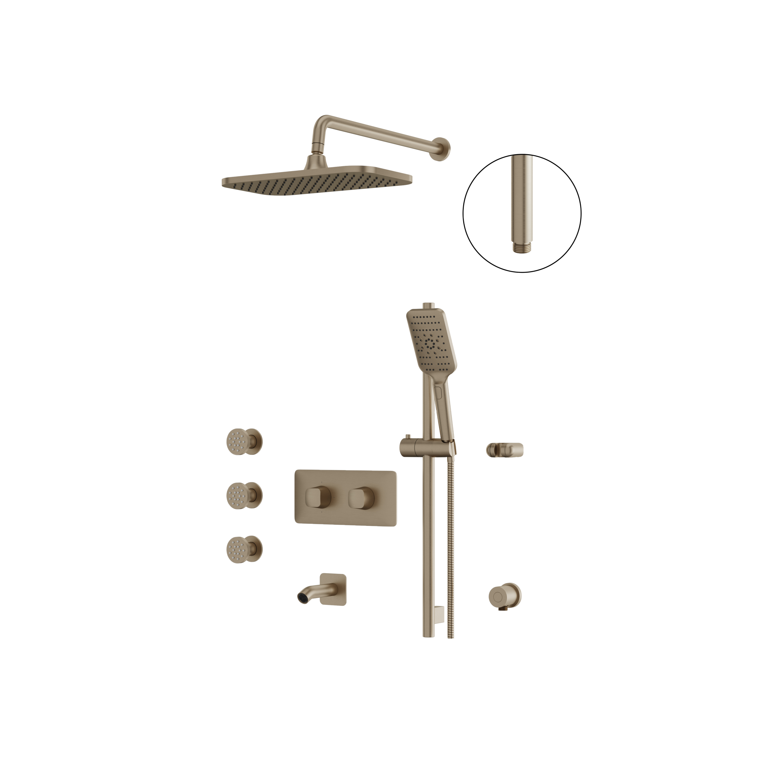 Aquabrass Shower Faucet - 3 Way Shared