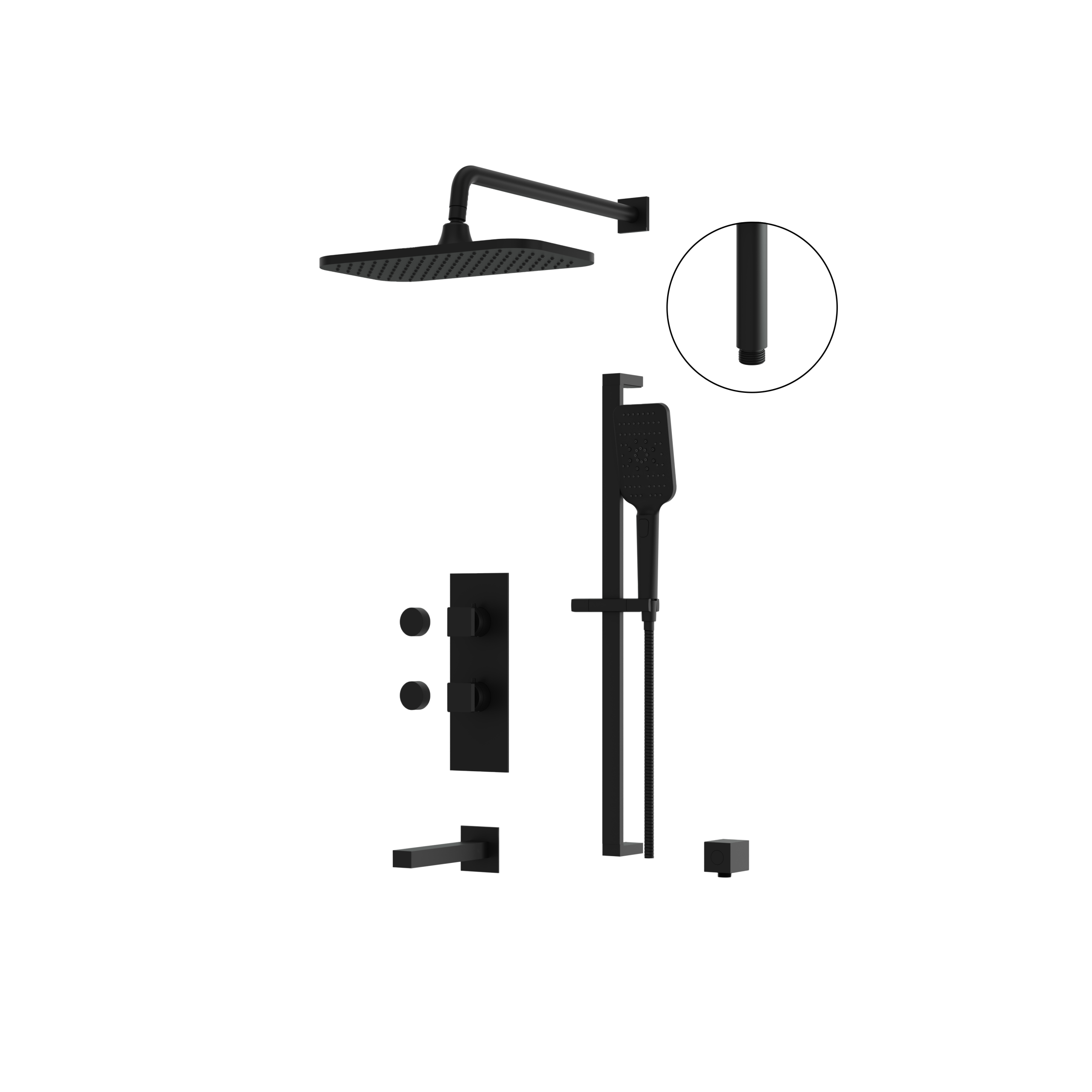 Aquabrass Tub/Shower Faucet - 3 Way Shared