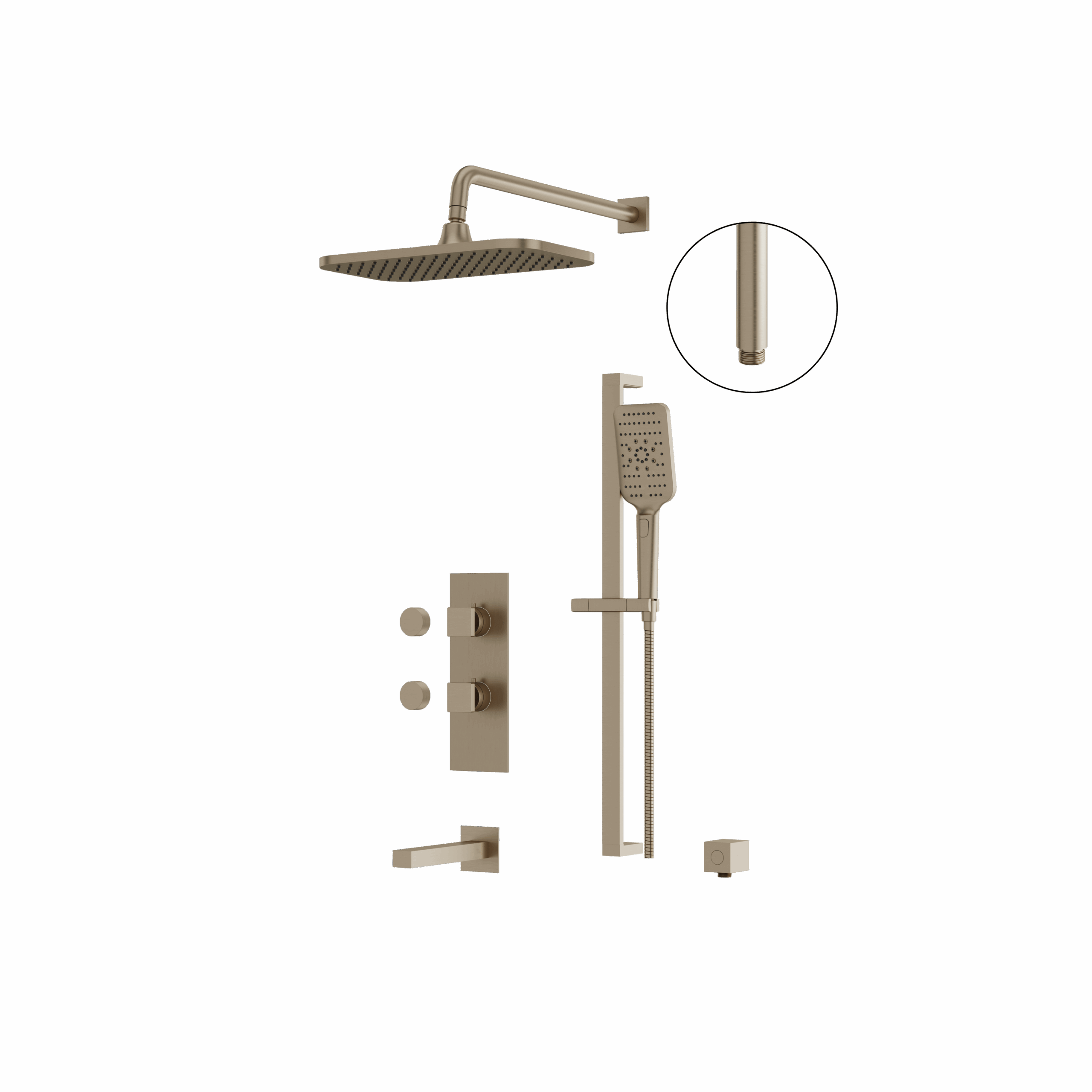 Aquabrass Tub/Shower Faucet - 3 Way Non Shared