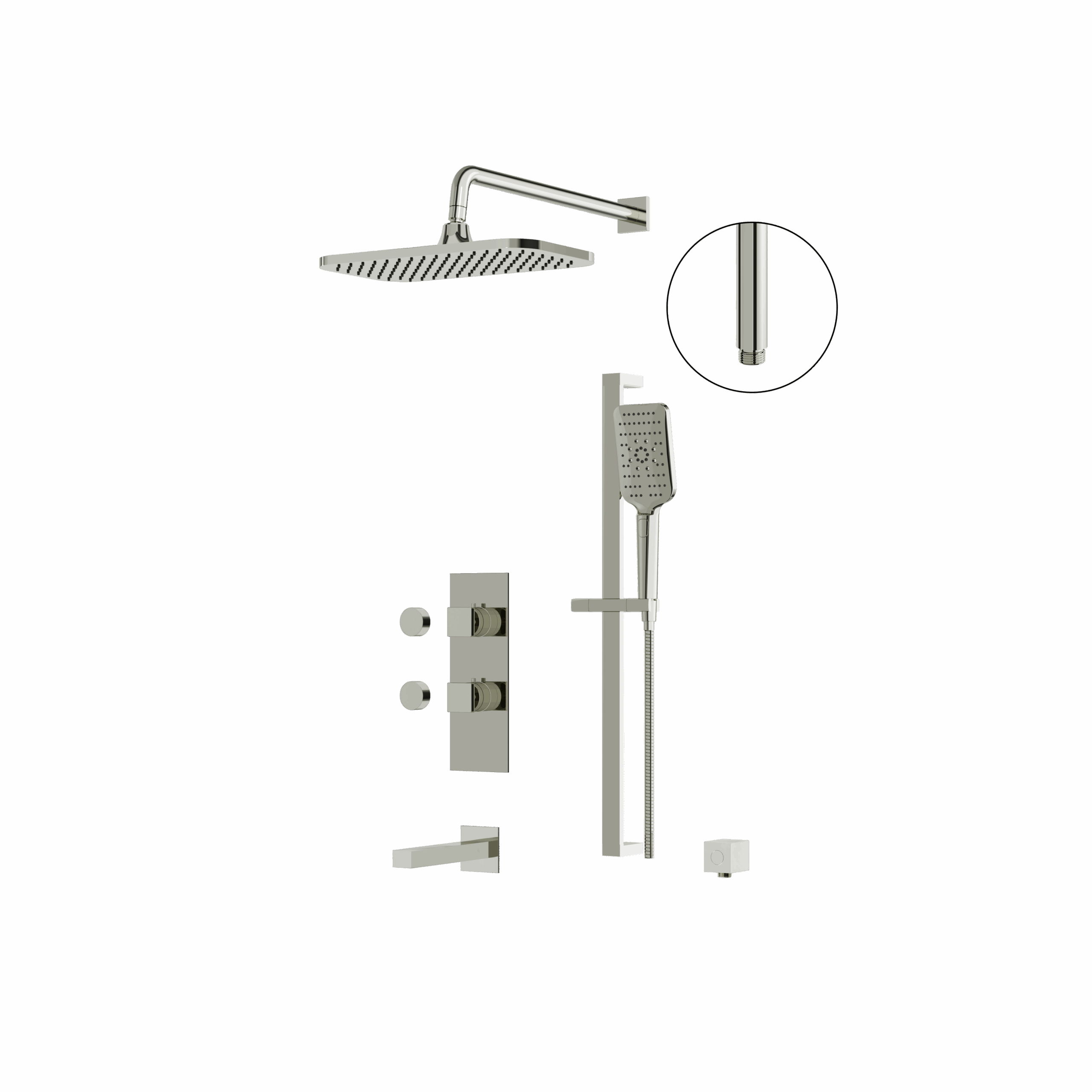 Aquabrass Tub/Shower Faucet - 3 Way Non Shared