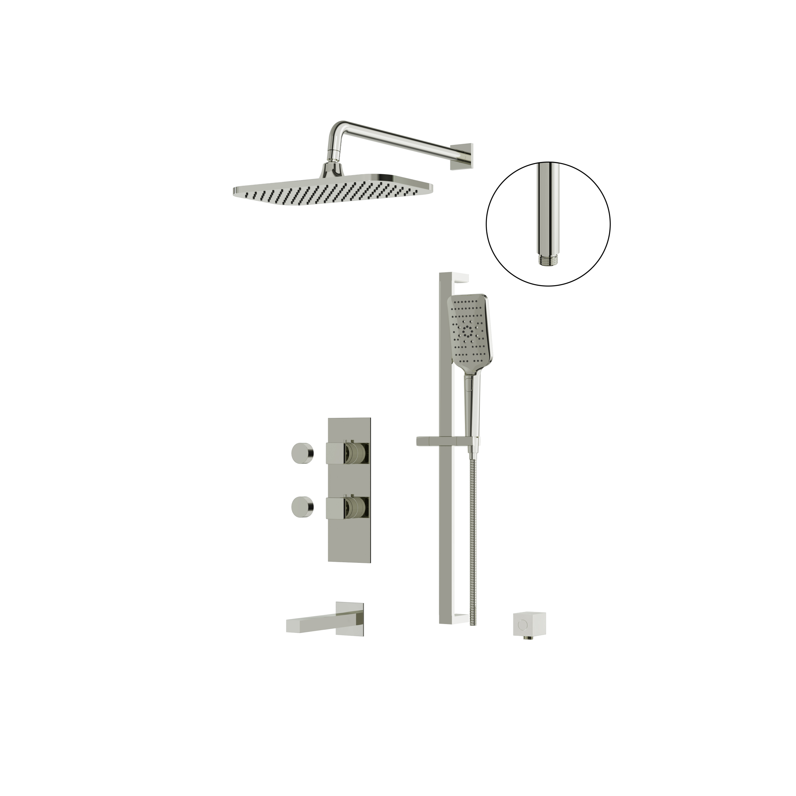 Aquabrass Tub/Shower Faucet - 3 Way Shared
