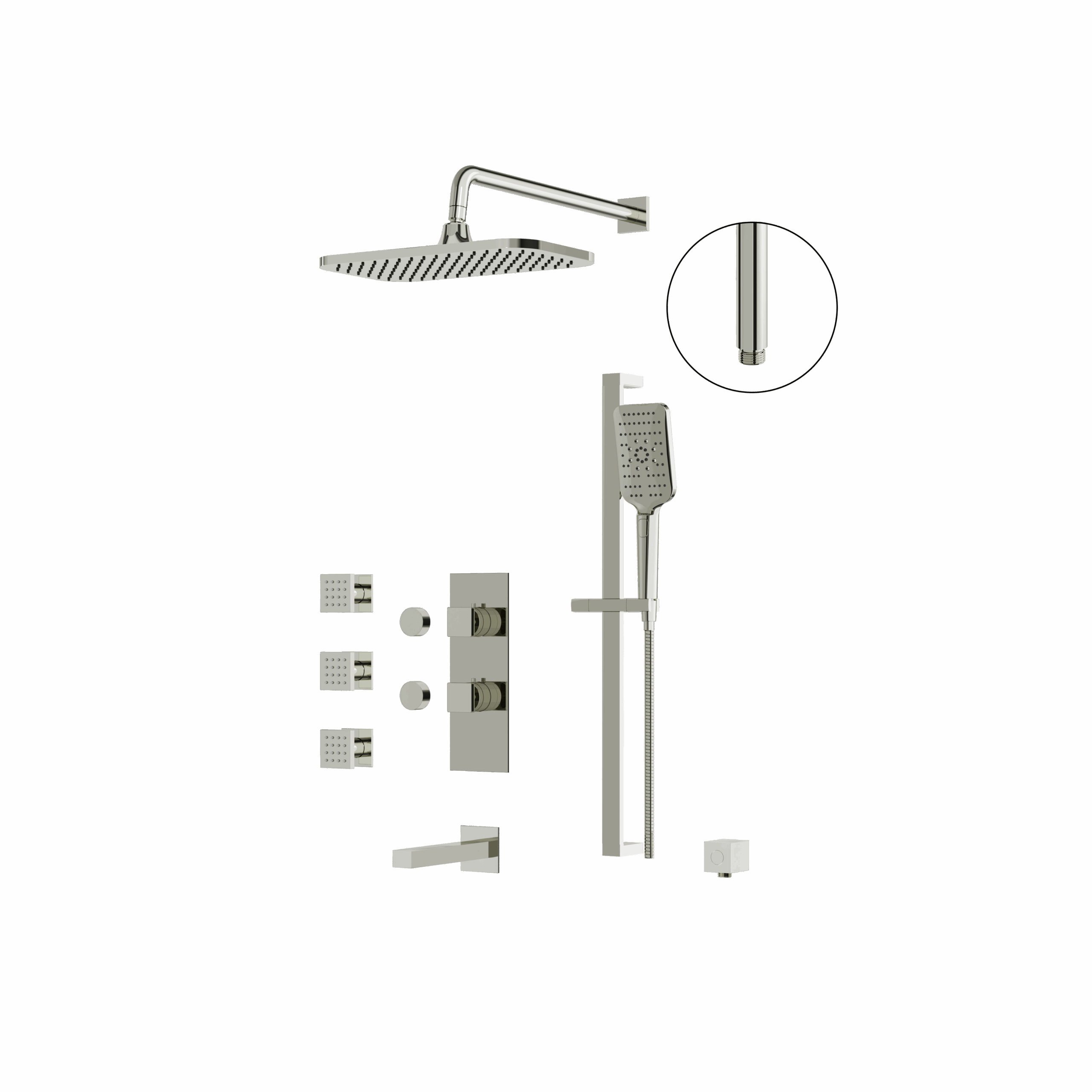 Aquabrass Shower Faucet - 3 Way Non Shared