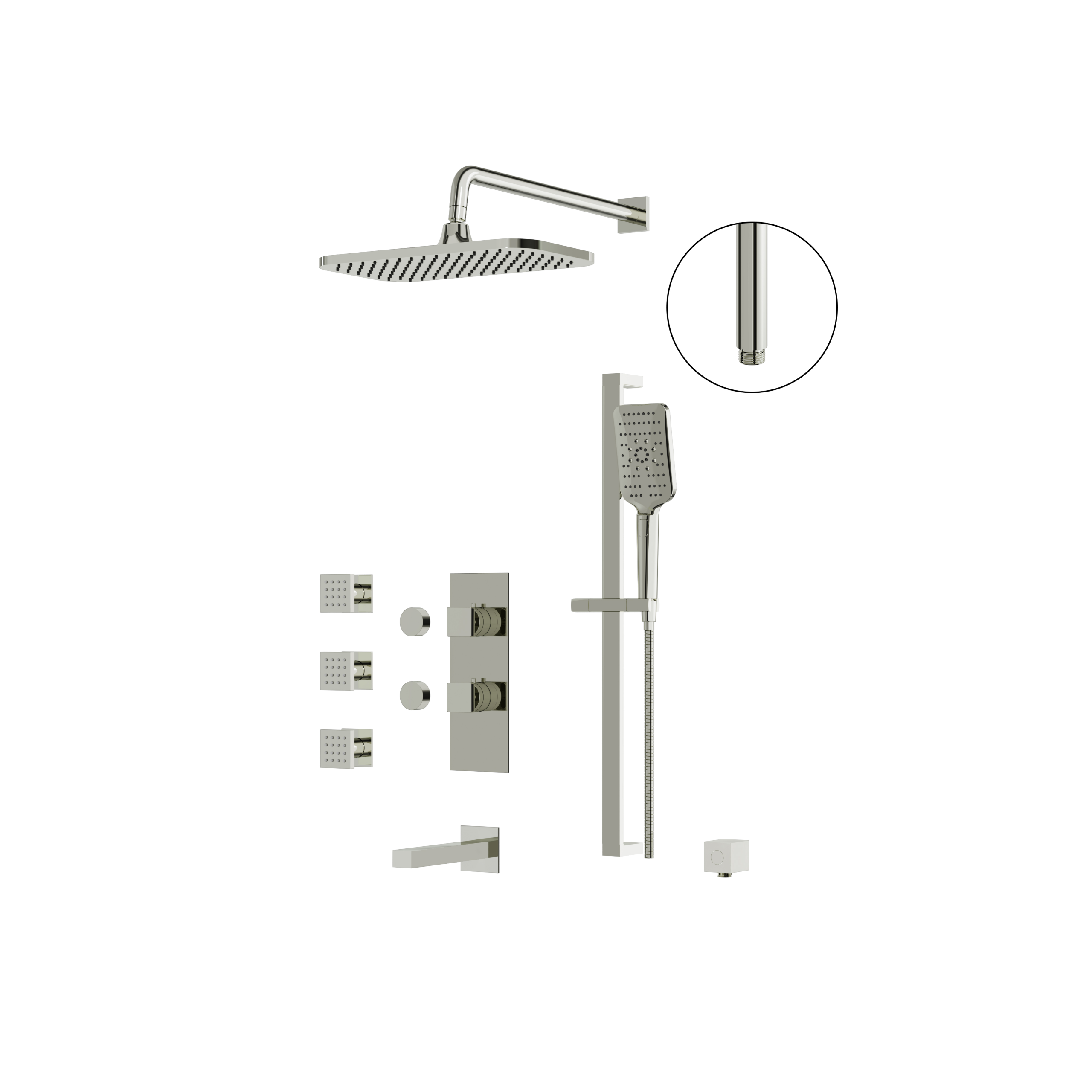 Aquabrass Shower Faucet- 3 Way Shared