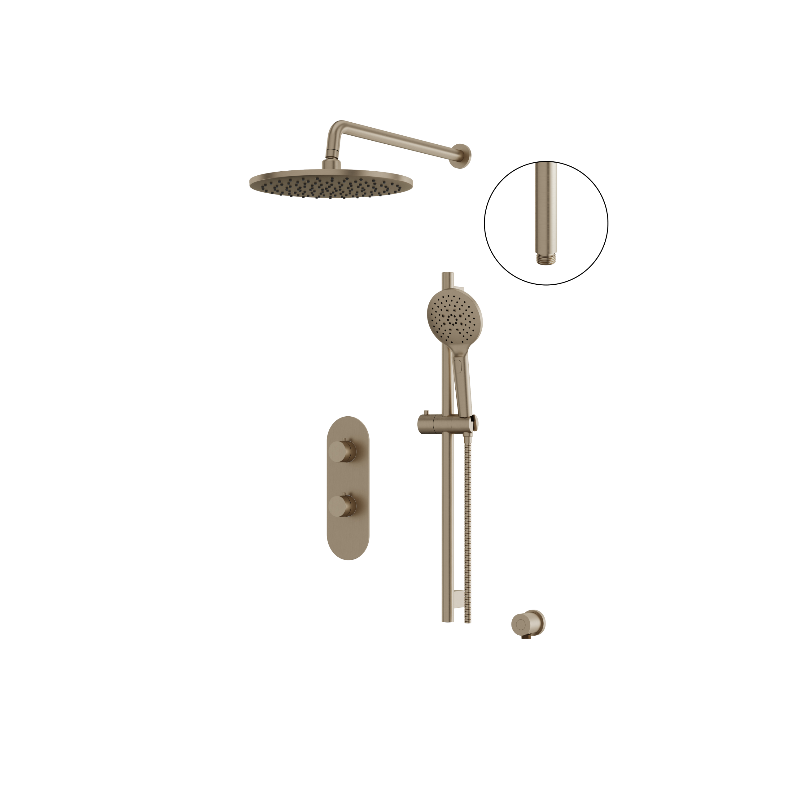 Aquabrass Shower Faucet - 2 Way Shared