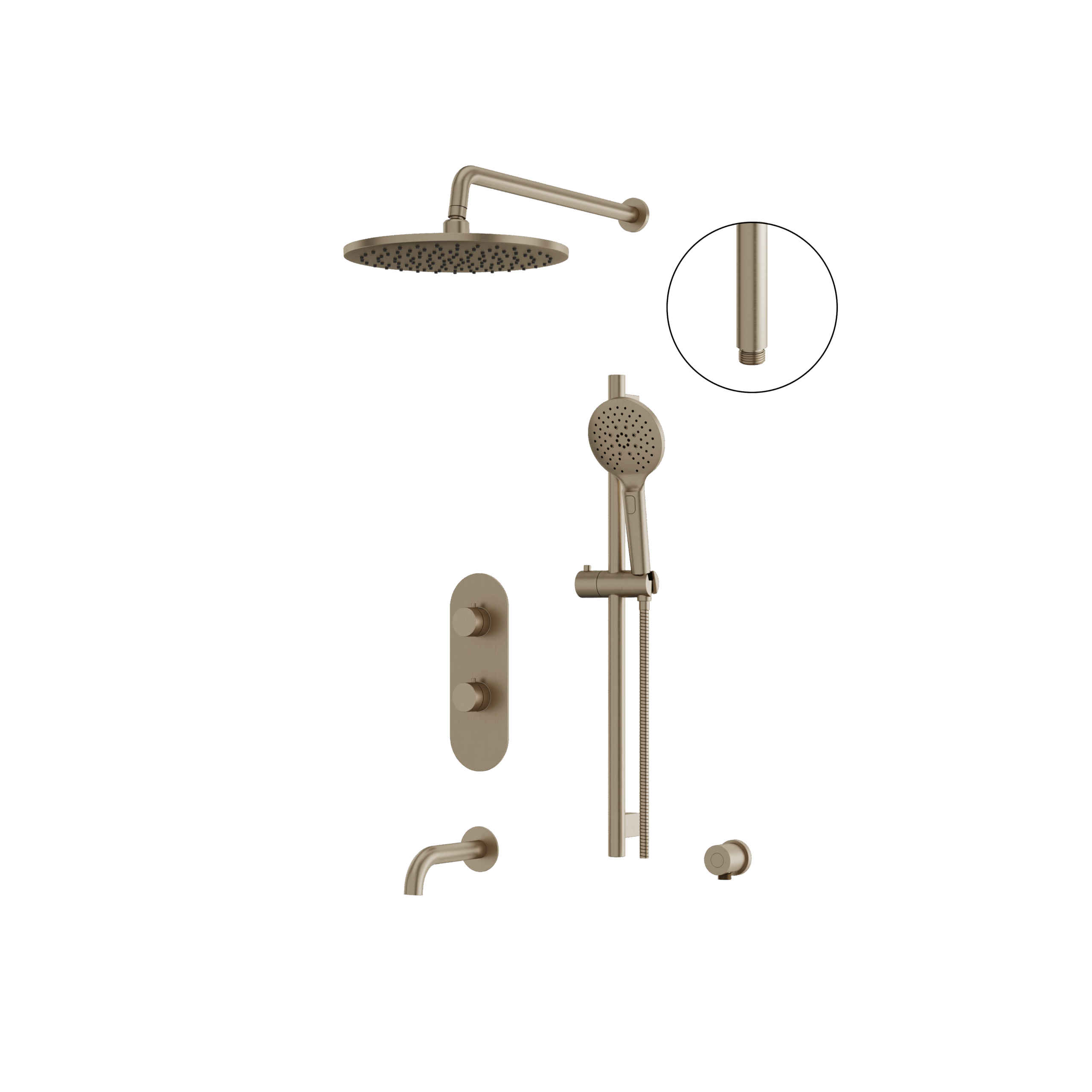 Aquabrass Shower Faucet - 3 Way Non Shared