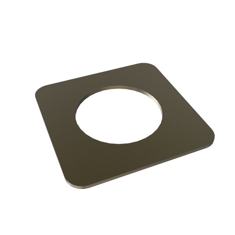 Amba 1mm Square Spacer (qty. 2) for use with Quadro or Vega collections by Amba
