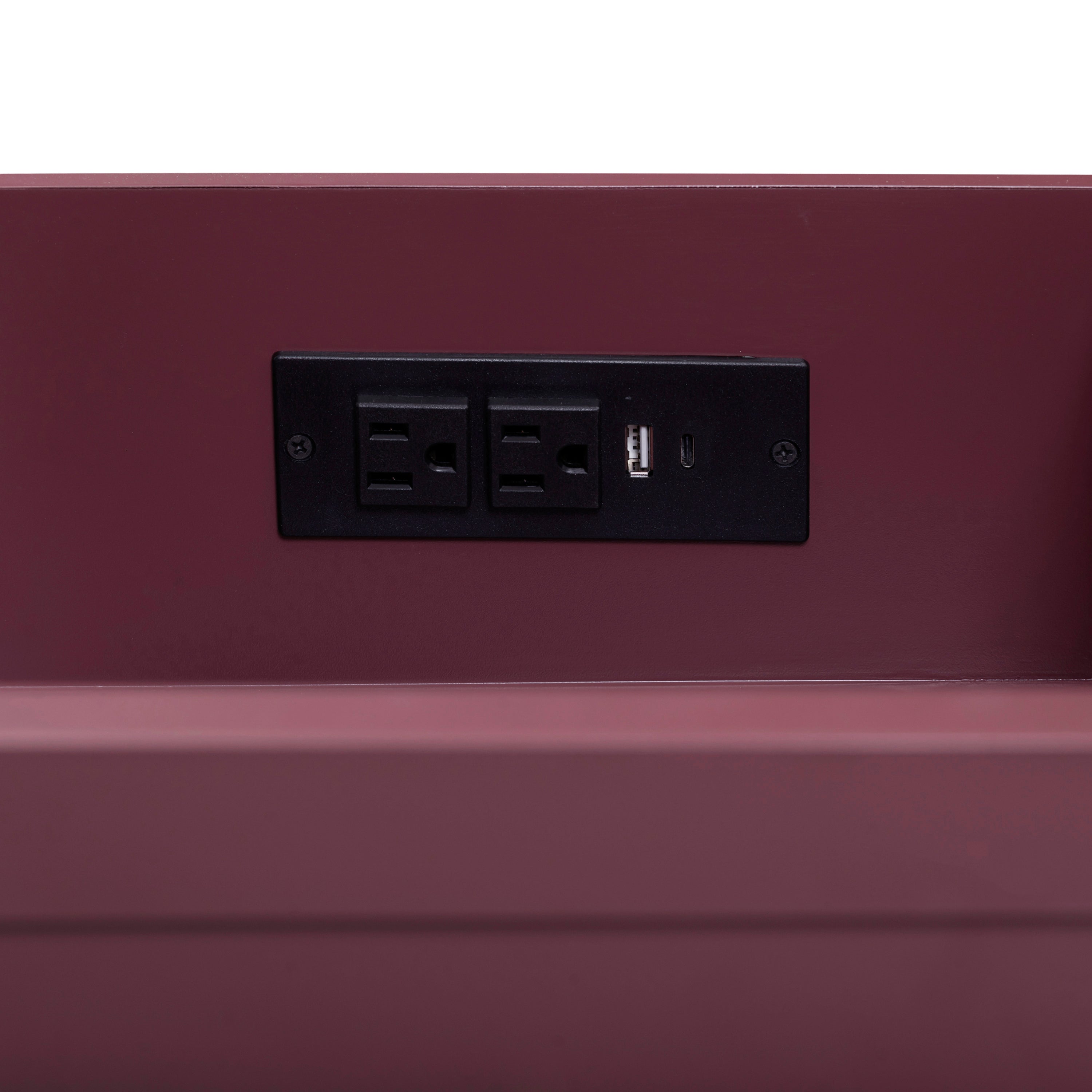 burgundy red vanity set