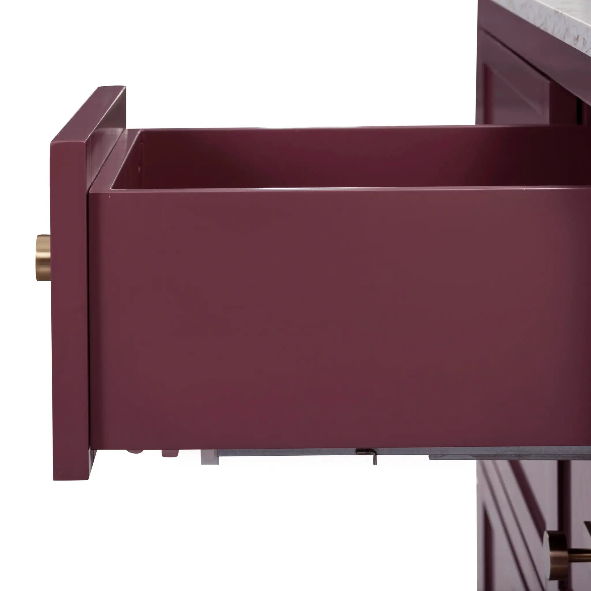 burgundy red vanity base