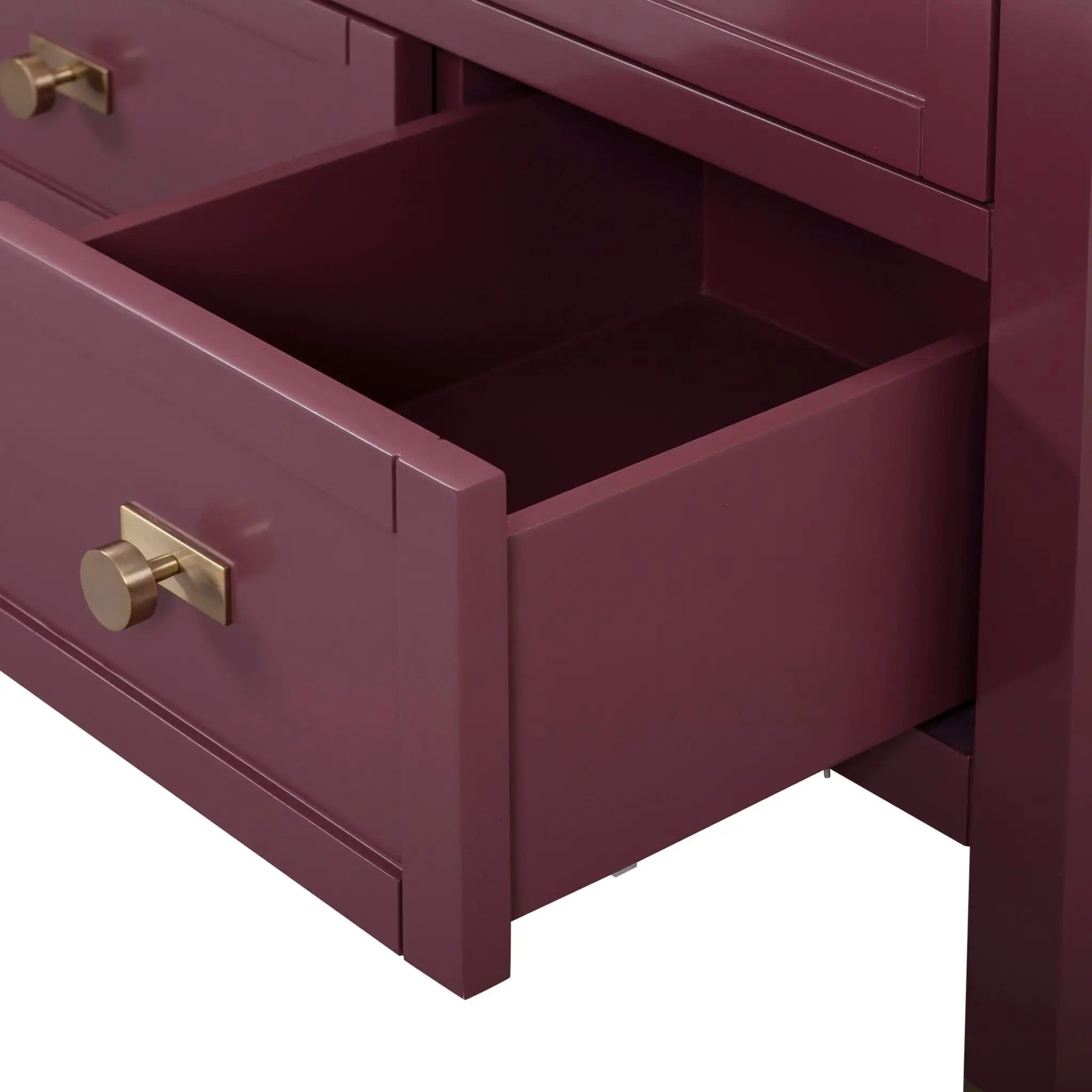 burgundy red vanity set