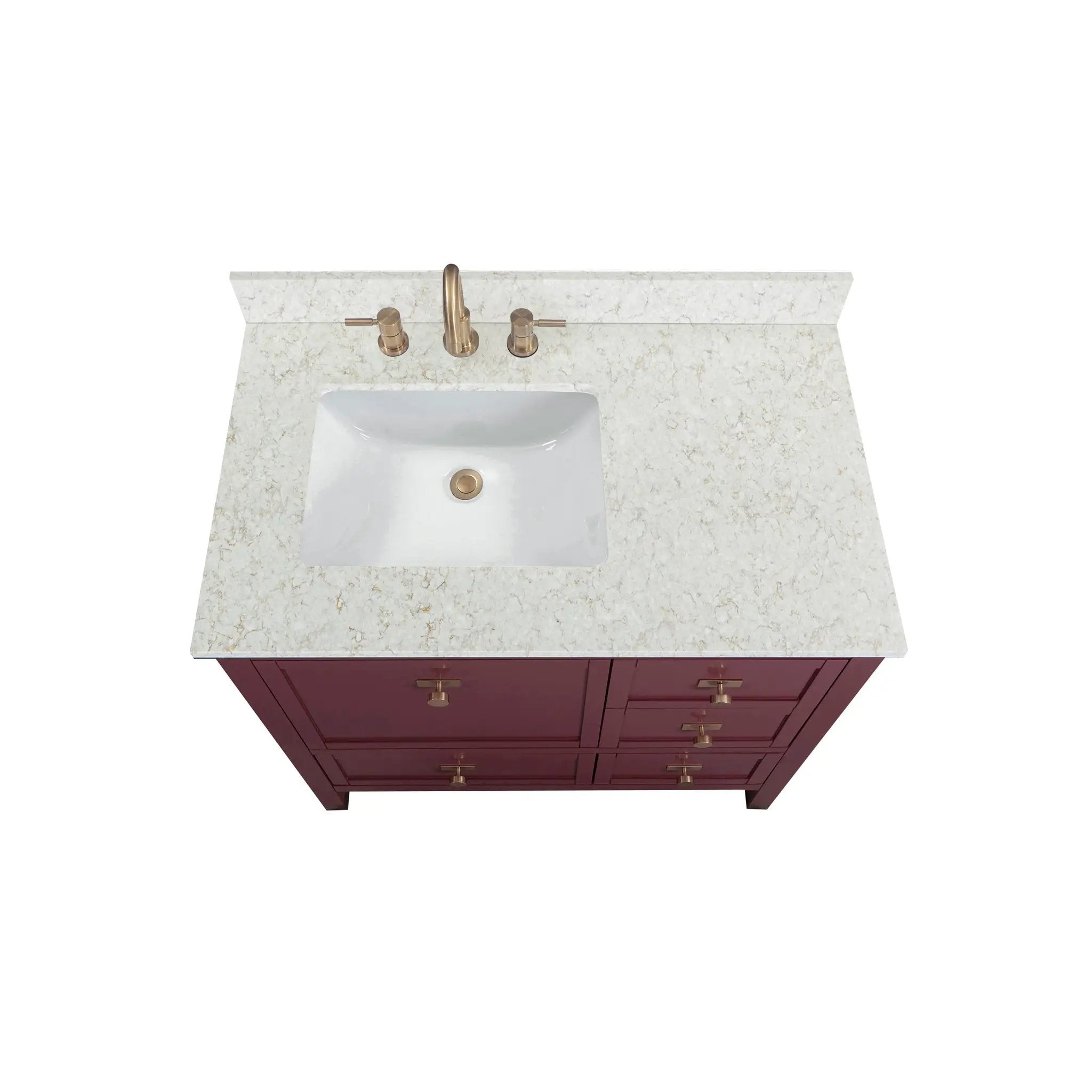 burgundy red vanity set