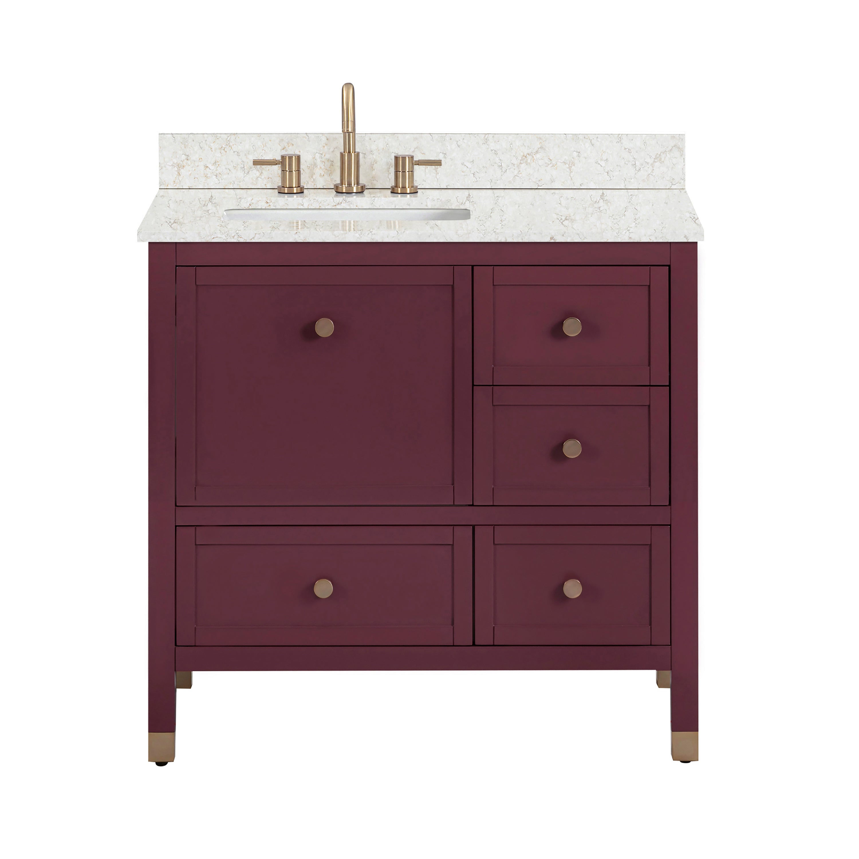 burgundy red vanity set