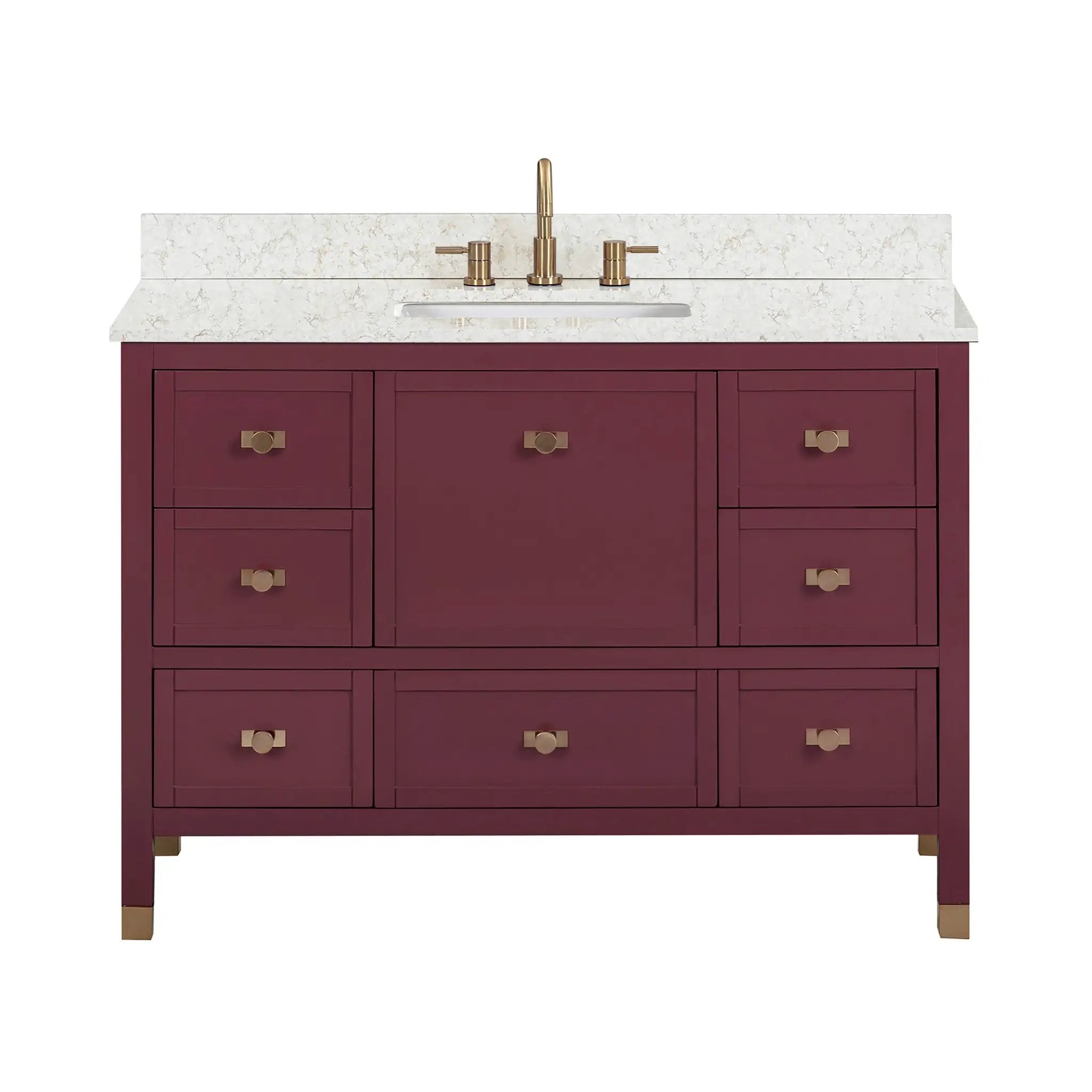 burgundy red vanity set
