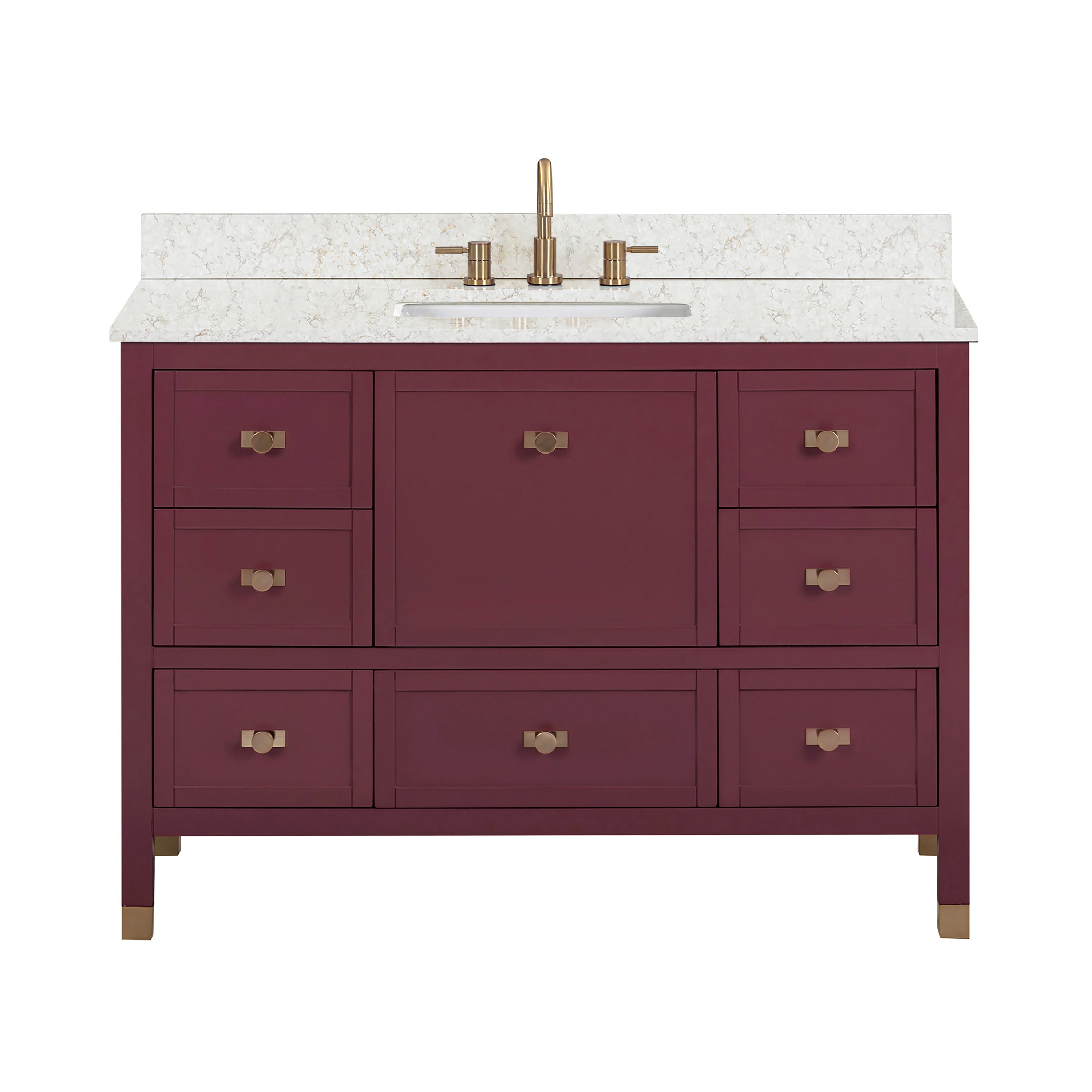 burgundy red vanity set