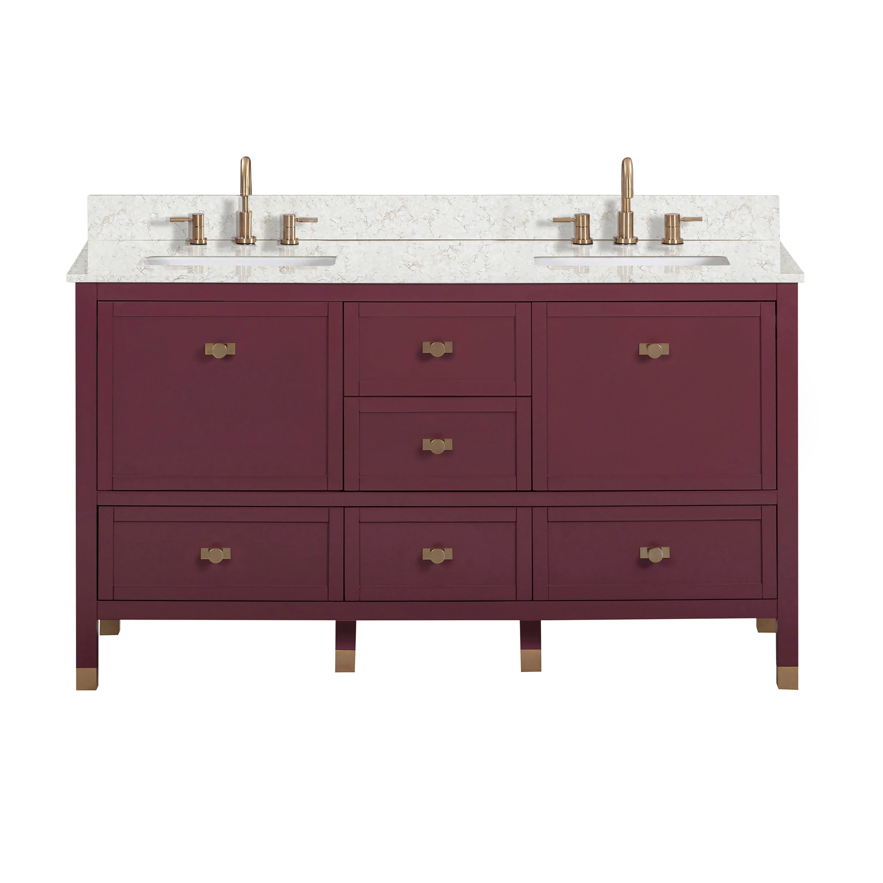 burgundy red vanity set
