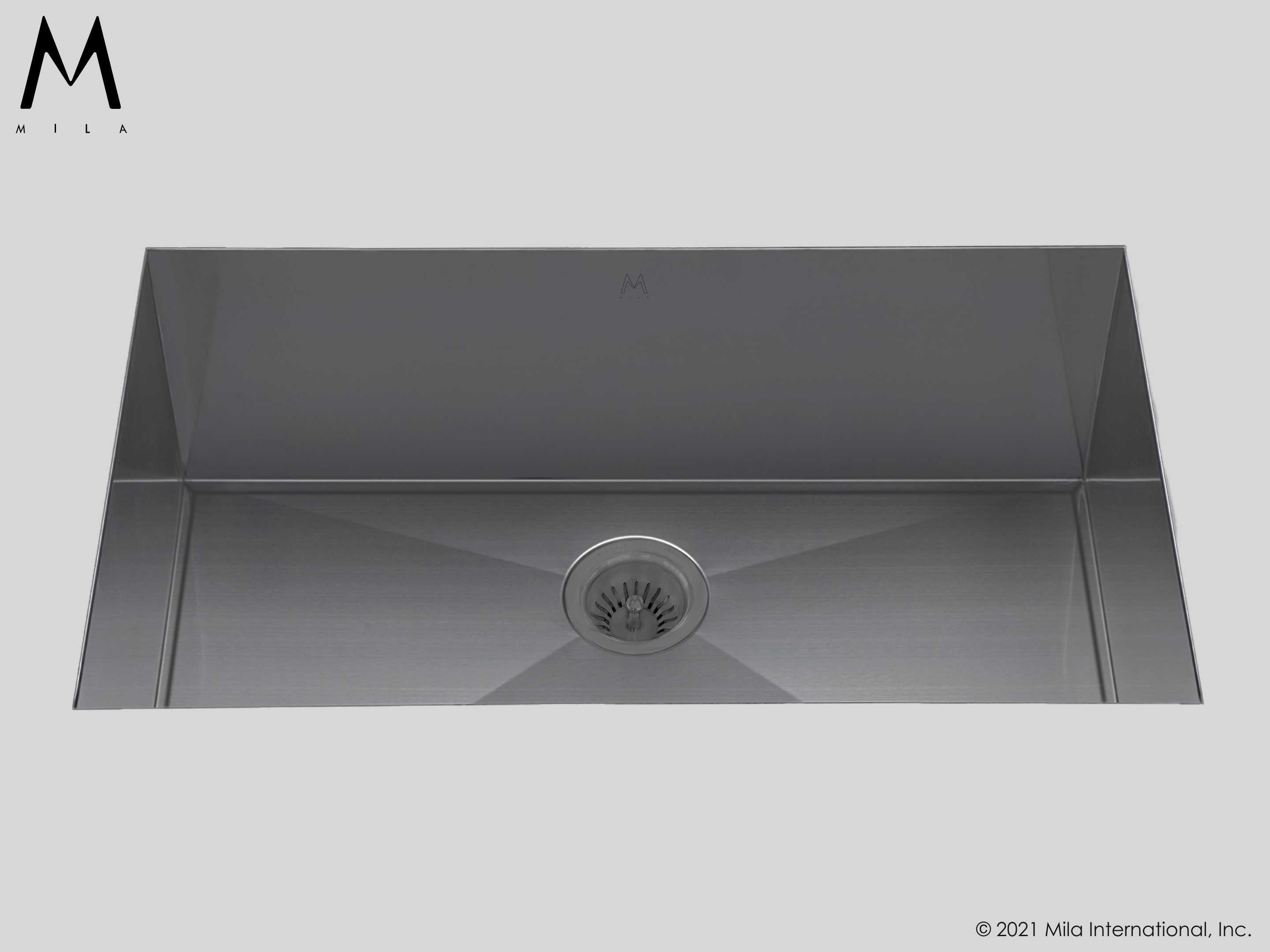 MILA ORION Single Bowl Under Mount 34 x 18.5 Kitchen Sink