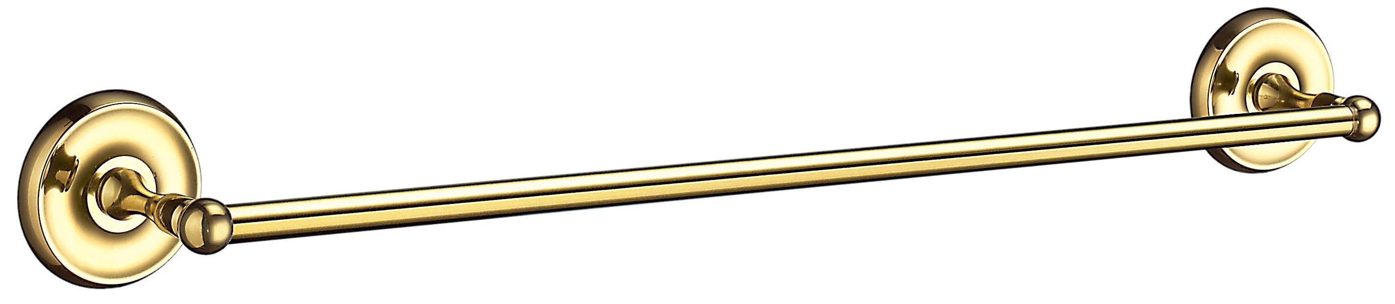 polished brass towel rail