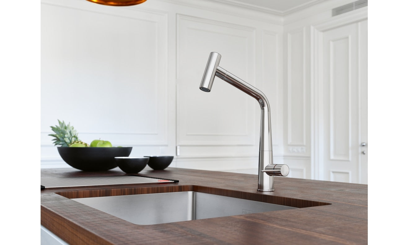 polished chrome faucet