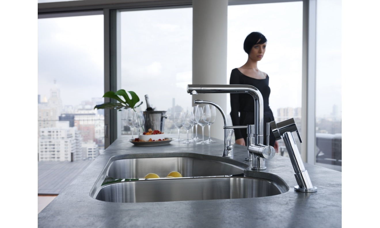 polished chrome soap dispenser