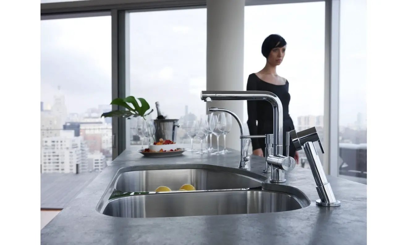 polished chrome soap dispenser