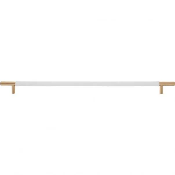 Atlas Zanzibar White Appliance Pull 17 Inch Leather (c-c) by Atlas