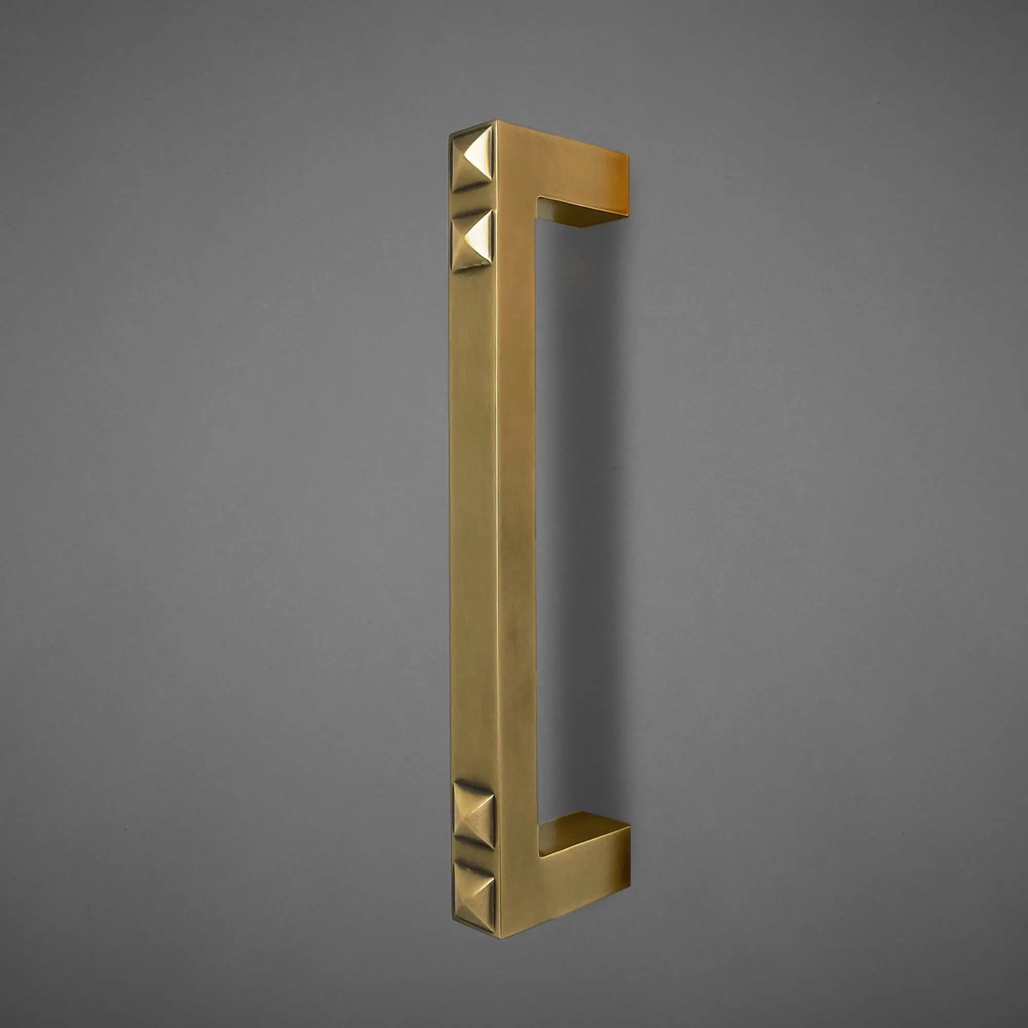 burnished brass matte lacquer appliance pull