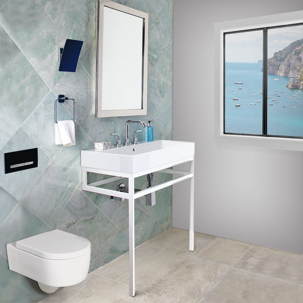 polished chrome towel ring