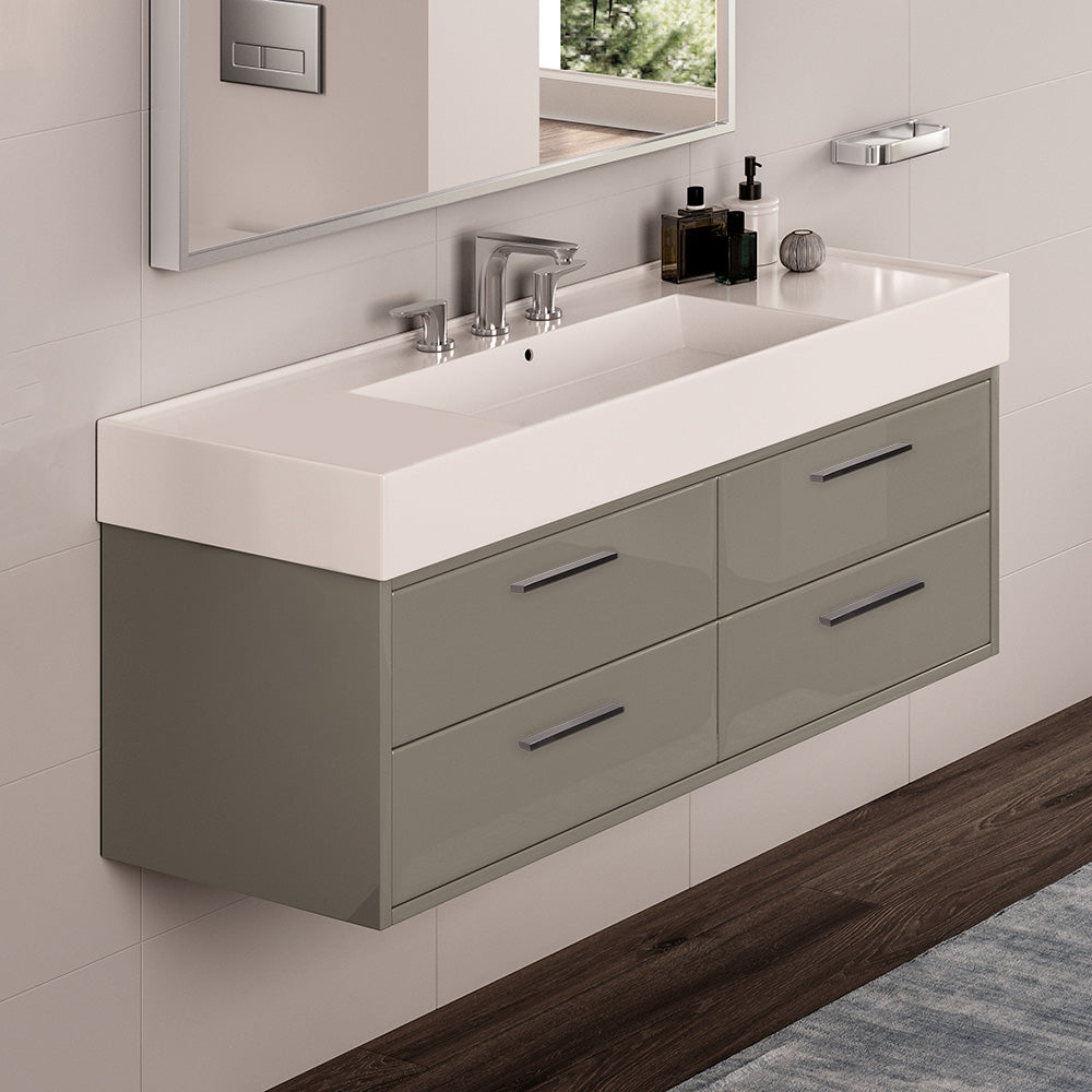 gloss taupe vanity