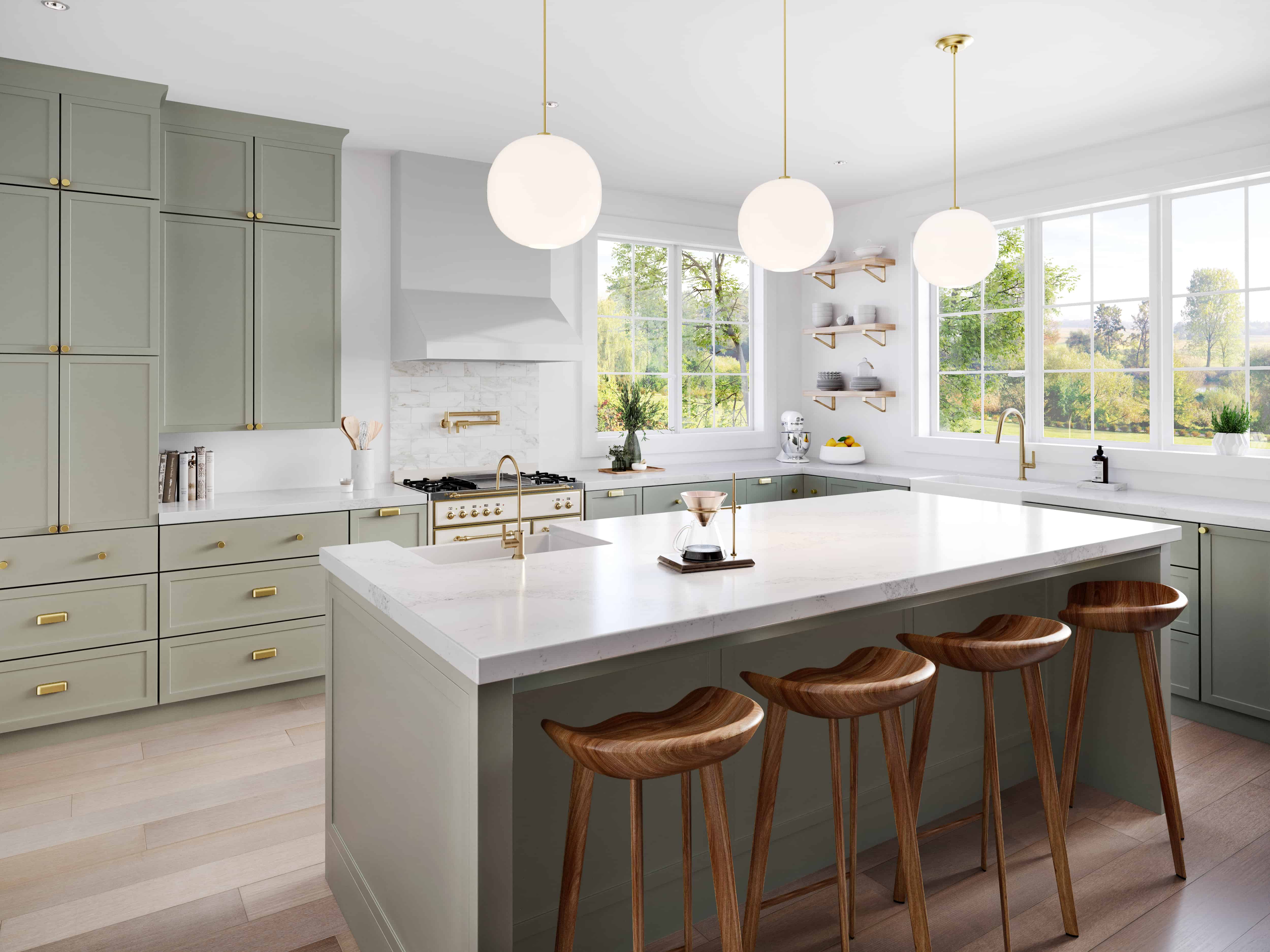 satin brass kitchen faucet