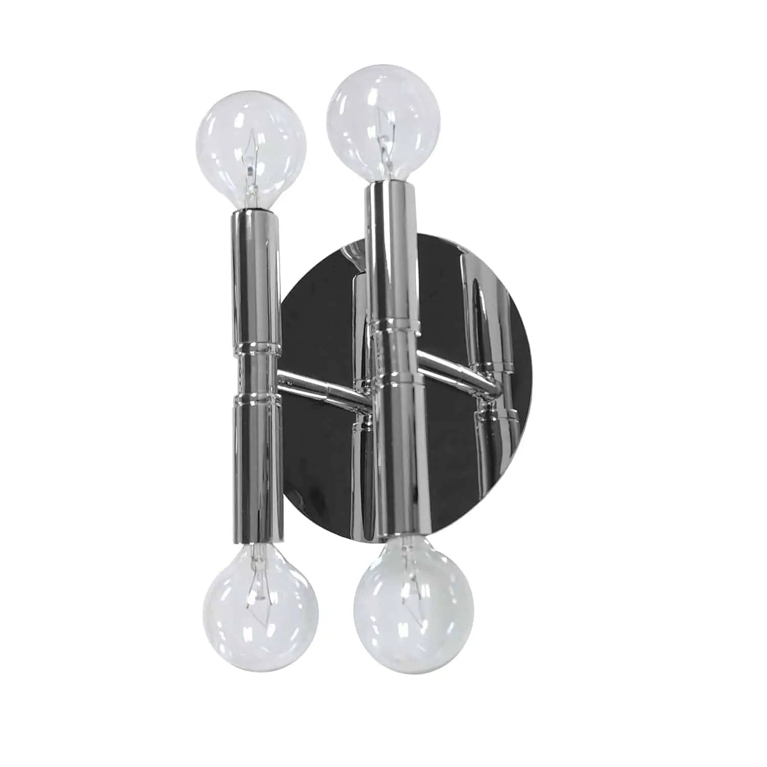 polished chrome wall sconce